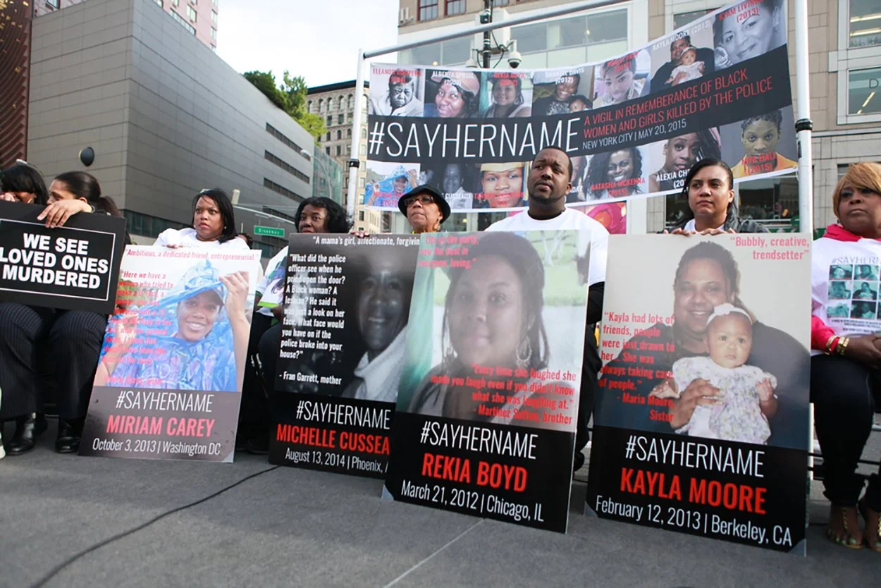 Vigil in rememberance of black women and girls killed by police: #SayHerName