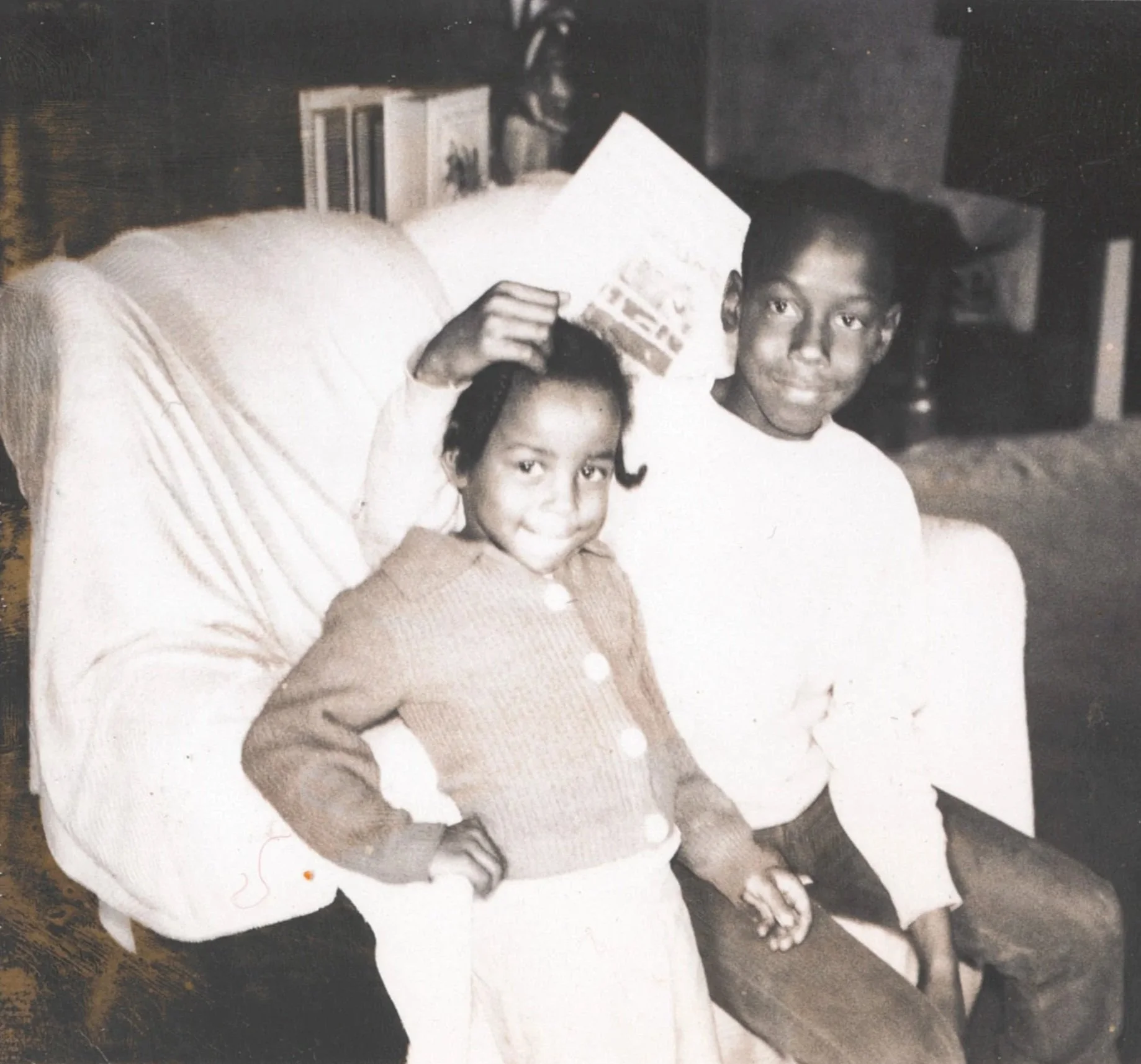 Kimberlé Crenshaw and her brother, as children