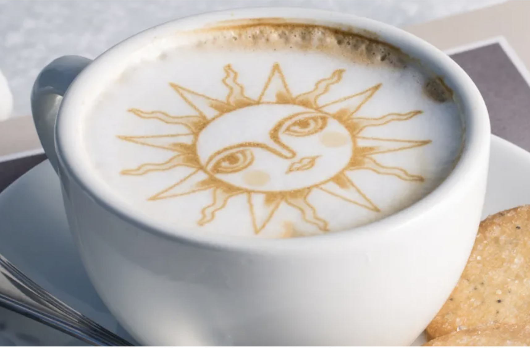 Custom branded latte art