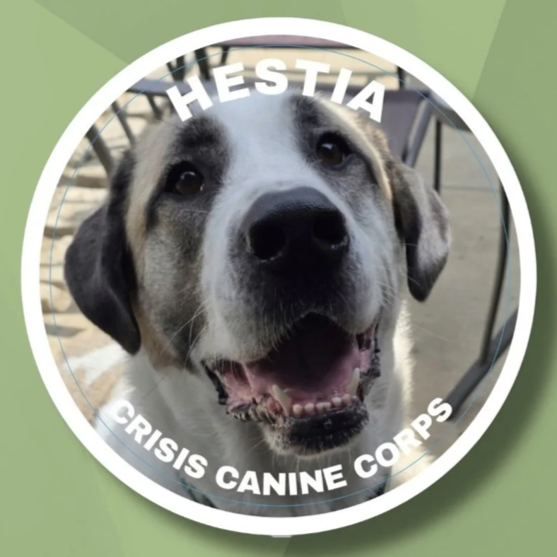 Crisis Canine Sticker: Hestia