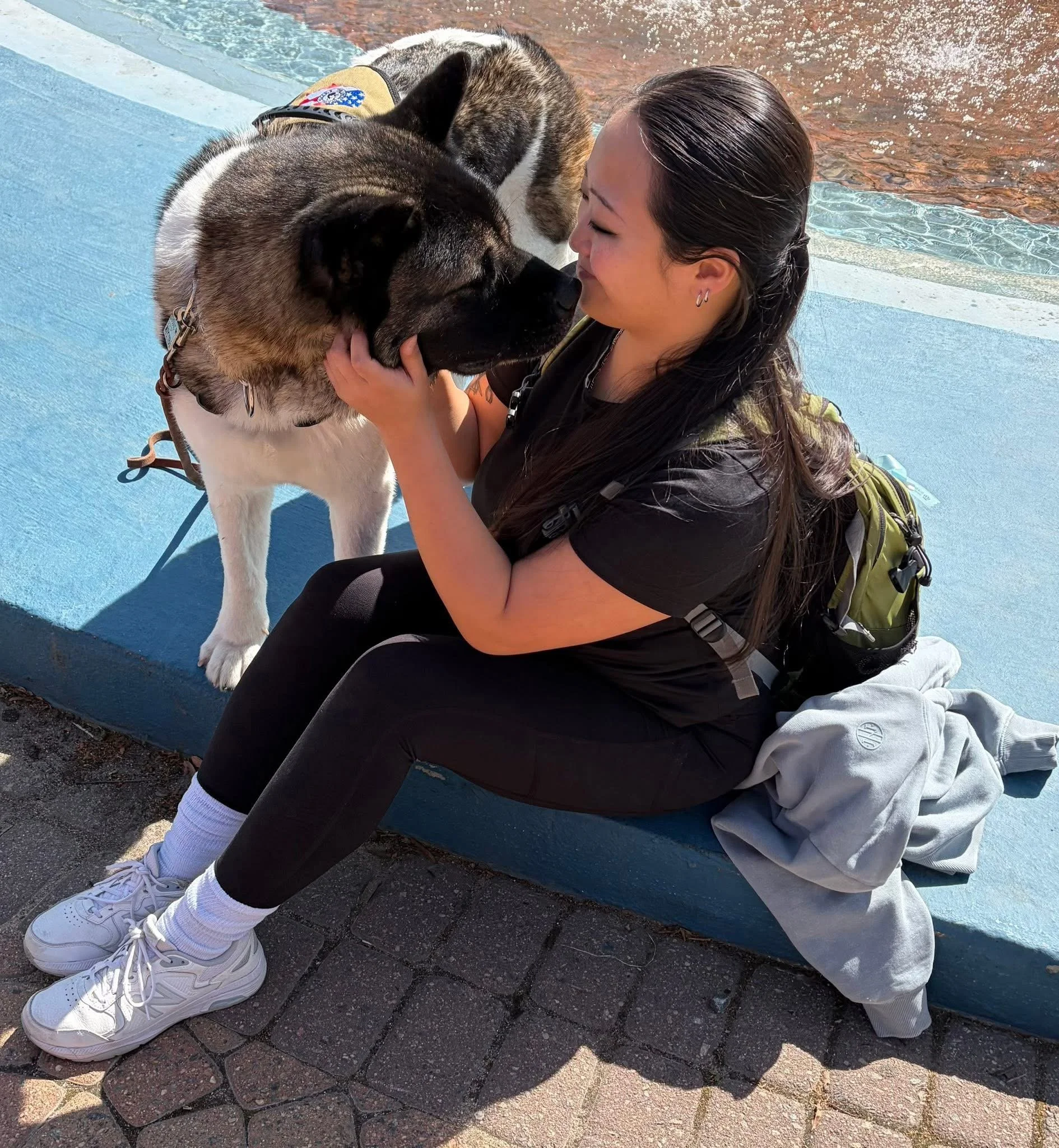 Zodiac doing what he does best, comforting the students at ODU to help make the transition easier as they return