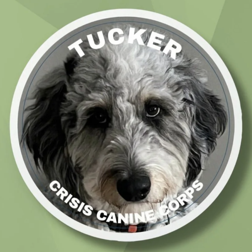Crisis Canine Sticker: Tucker