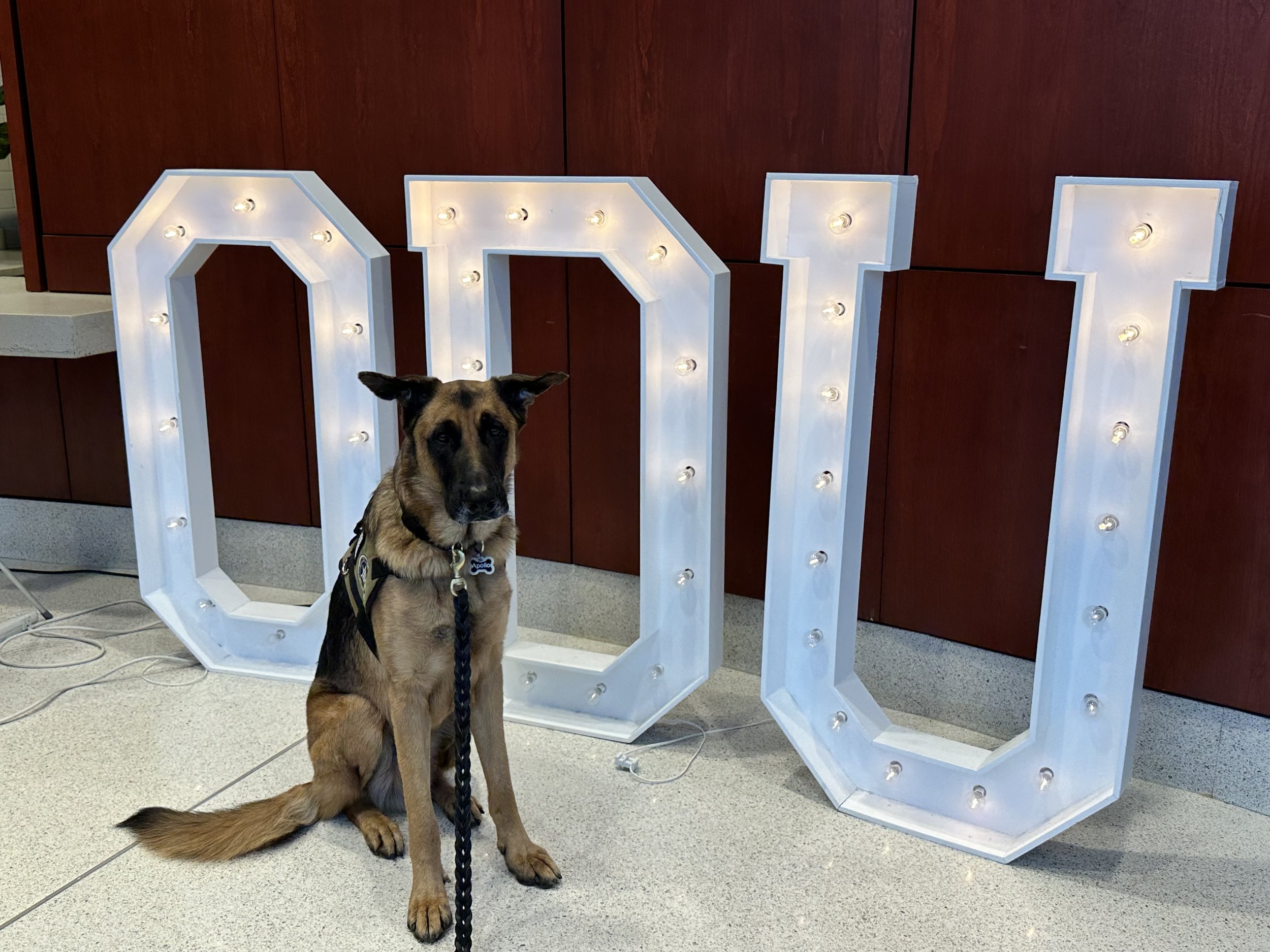 Our VA CCC Team, Erin & Apollo, responding to Old Dominion University. Invited due to their deep ties with the school, this team arrived in under 3 hours to provide critical support after a campus tragedy.