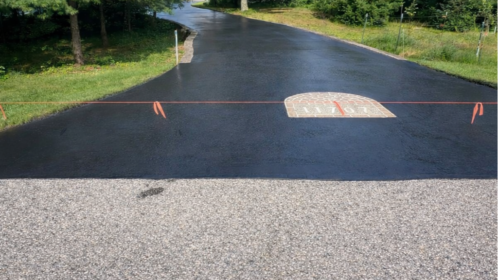 Asphalt sealcoating on driveways and commercial parking lots in Green Bay Wisconsin