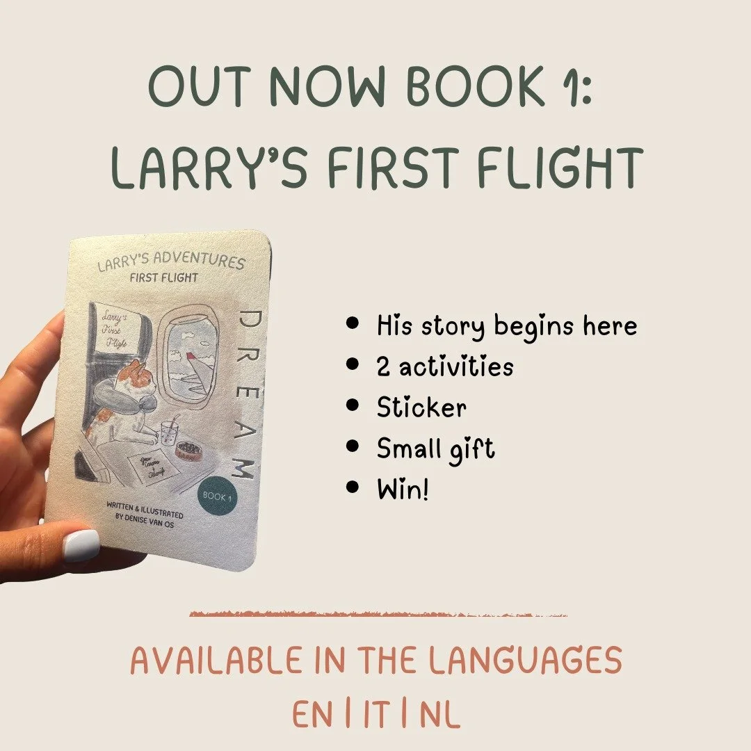 Book 1 is out now: Larry&rsquo;s First Flight 🐾✈️

Larry&rsquo;s adventure begins with a little dream, a tiny airplane, and a big reminder for kids:

keep creating, keep drawing, keep dreaming.

Inside this month&rsquo;s envelope:
&bull; Larry&rsquo