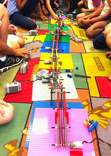 As a class -they connected 10 roller coaster builds