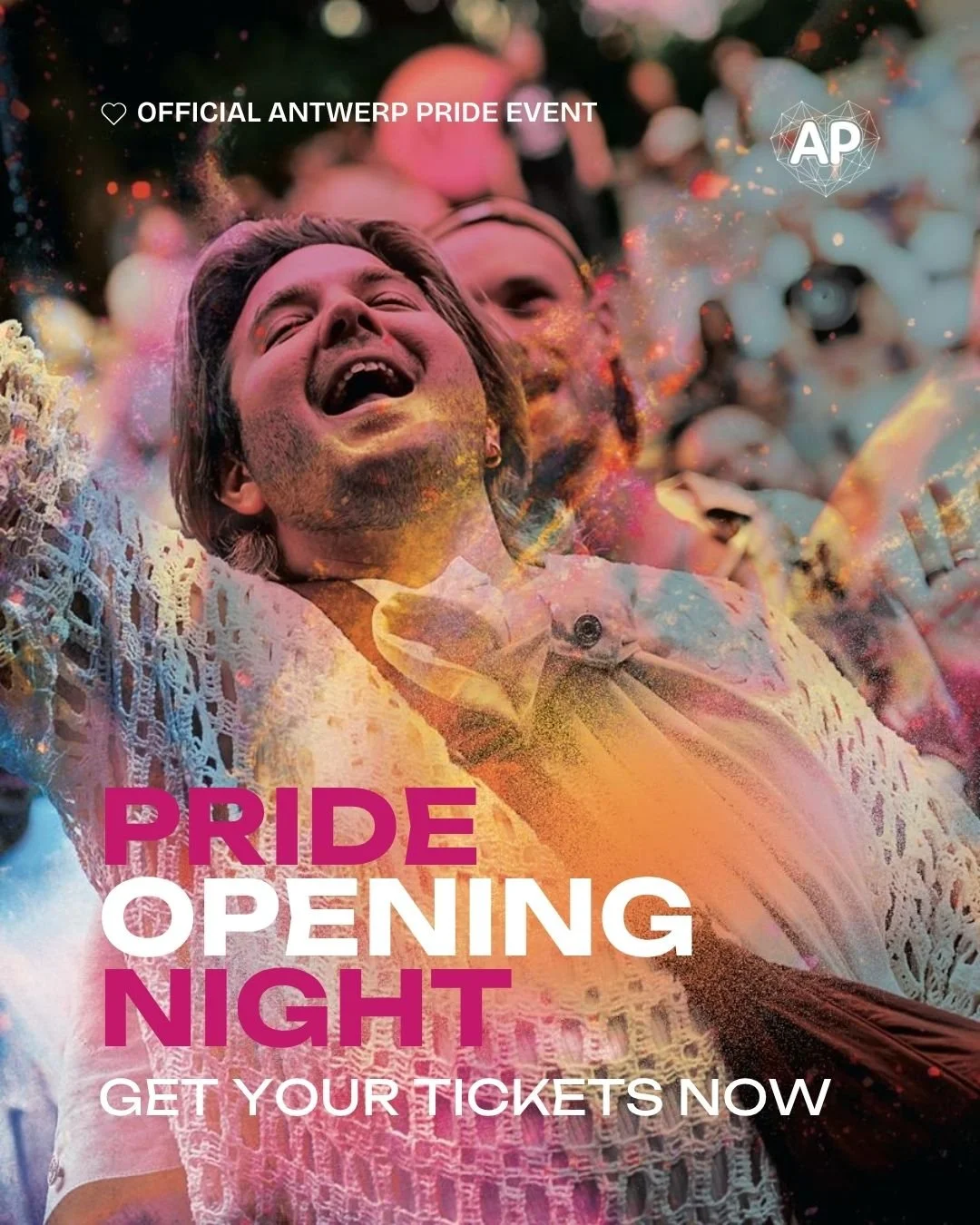 Only 23 days until we kick off Antwerp Pride! 🌈✨

On August 5, we'll welcome you to OLT Rivierenhof for Antwerp Pride Opening Night: an unforgettable evening of live music, entertainment, and an incredible line-up to celebrate the start of Pride tog