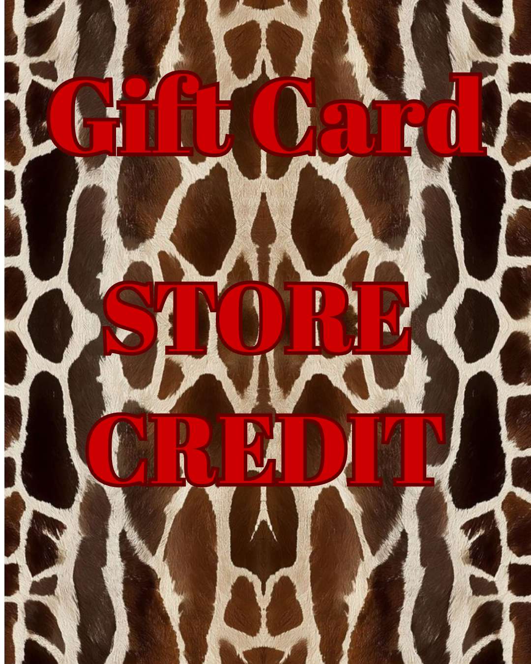 Store credit gift card