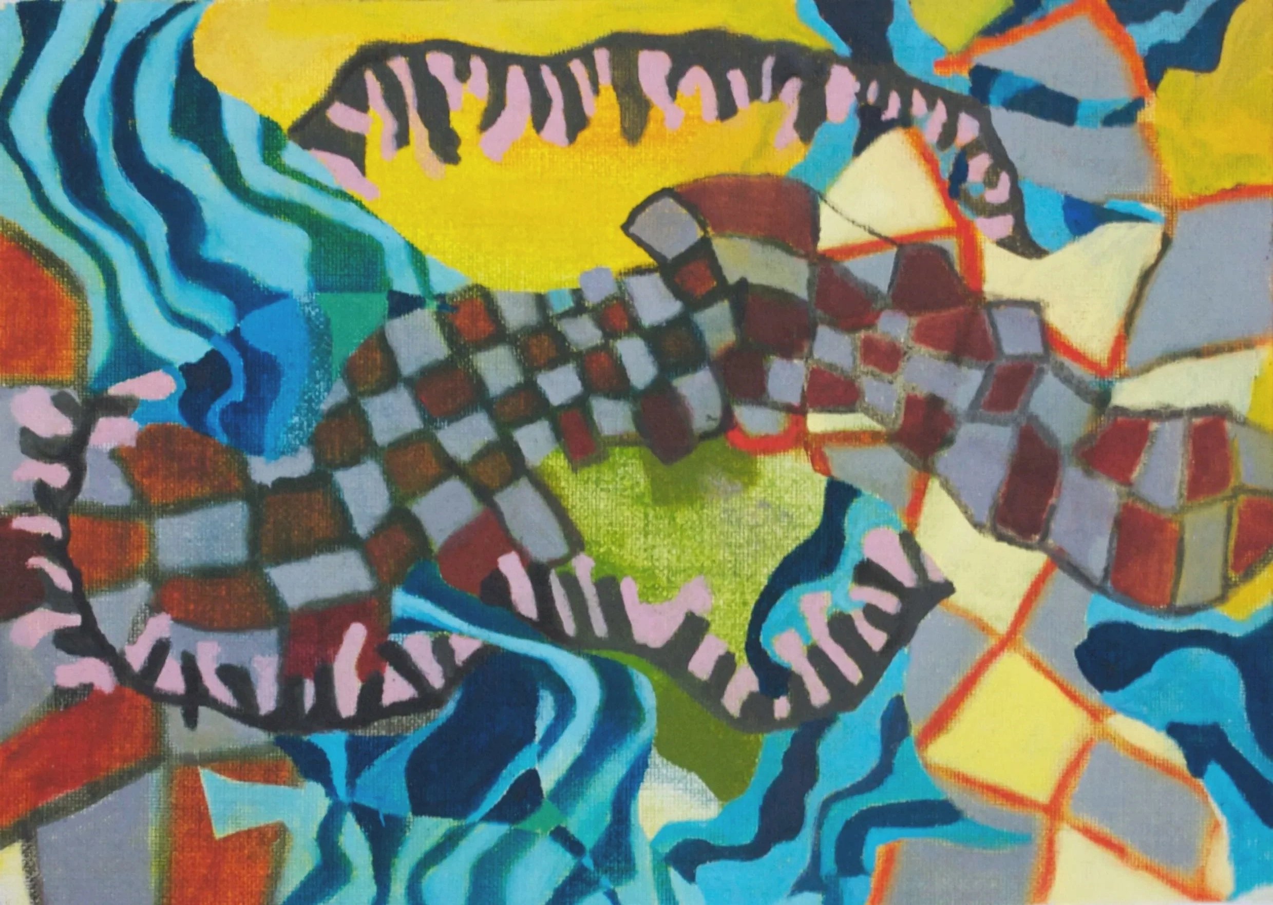 #0615 Acrylic and oil on canvas 8"x10"