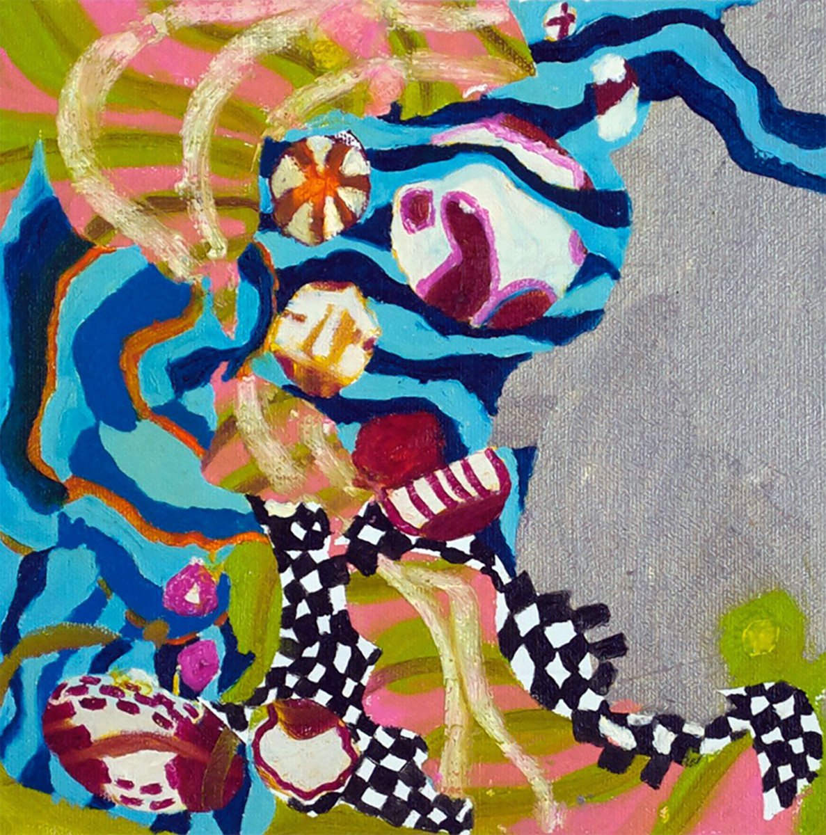 #3315 Acrylic and oil on canvas 8"x8"