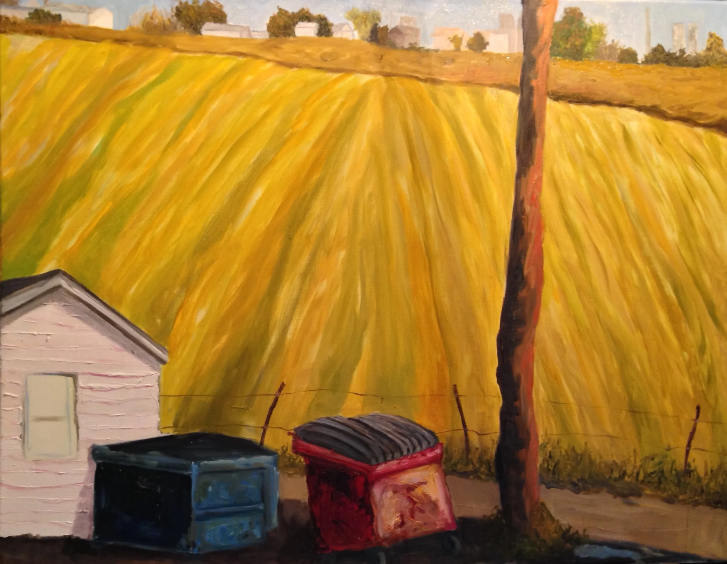 Urban Farming, Oil on canvas 24"x30"