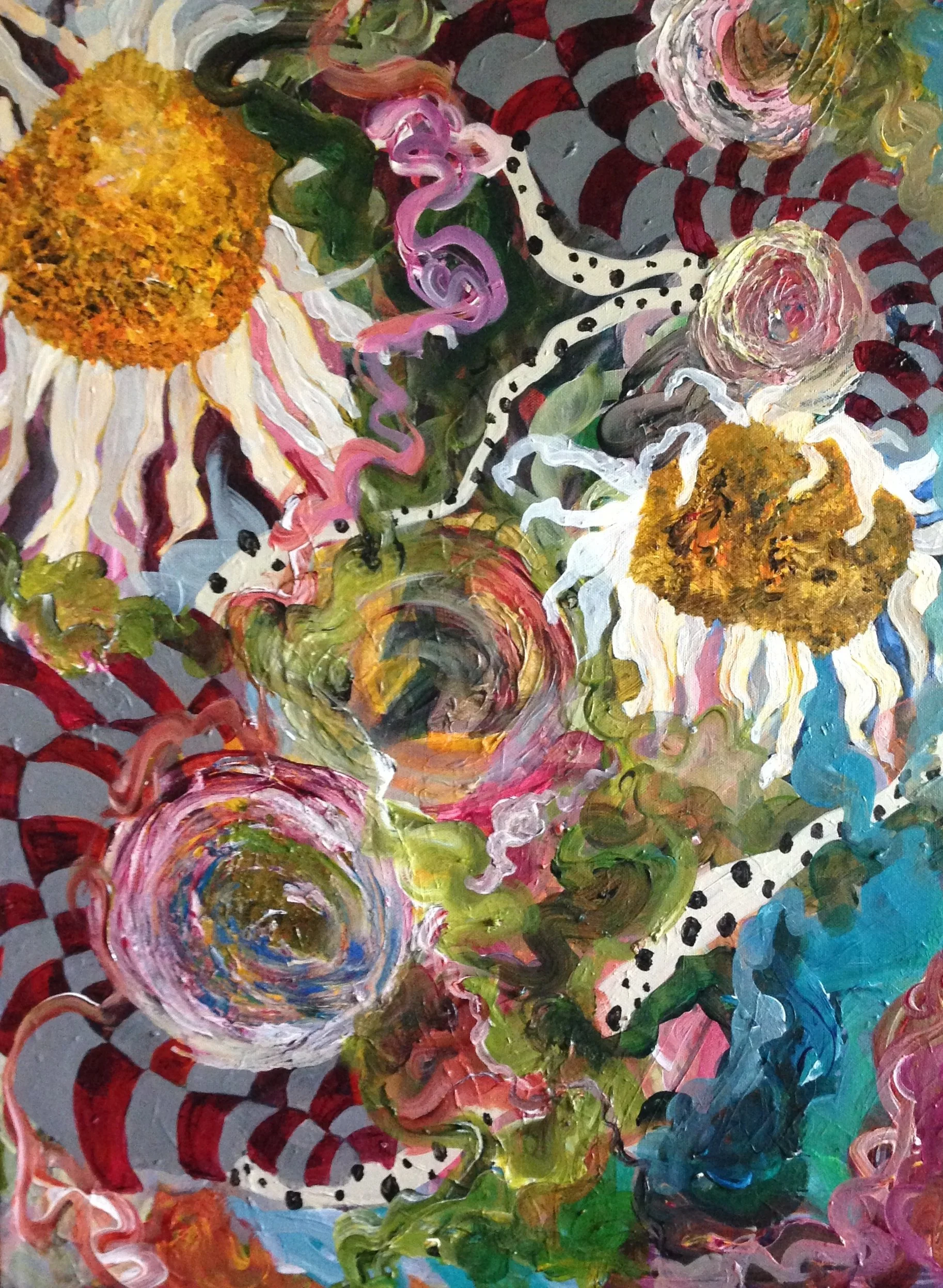 Flowers 3, Acrylic on canvas 18"x12"