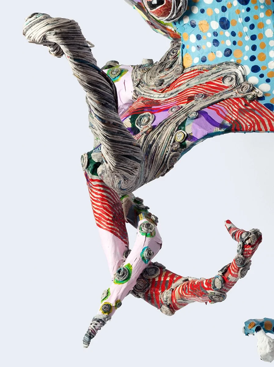 Detail from "Ocho" Papier-mache mixed media, 5'x5'x5'