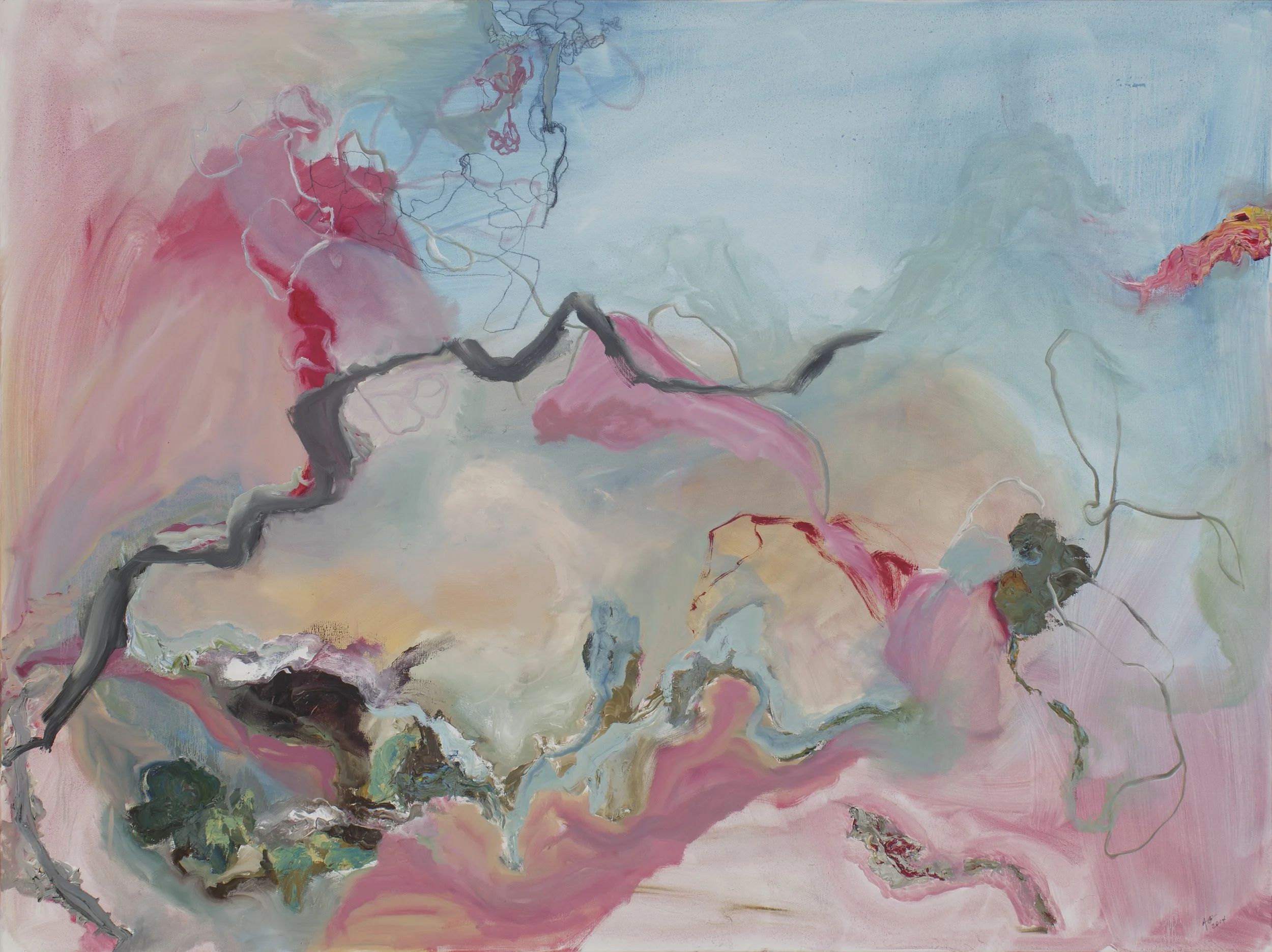 "pink" Acrylic on canvas 36"x48"