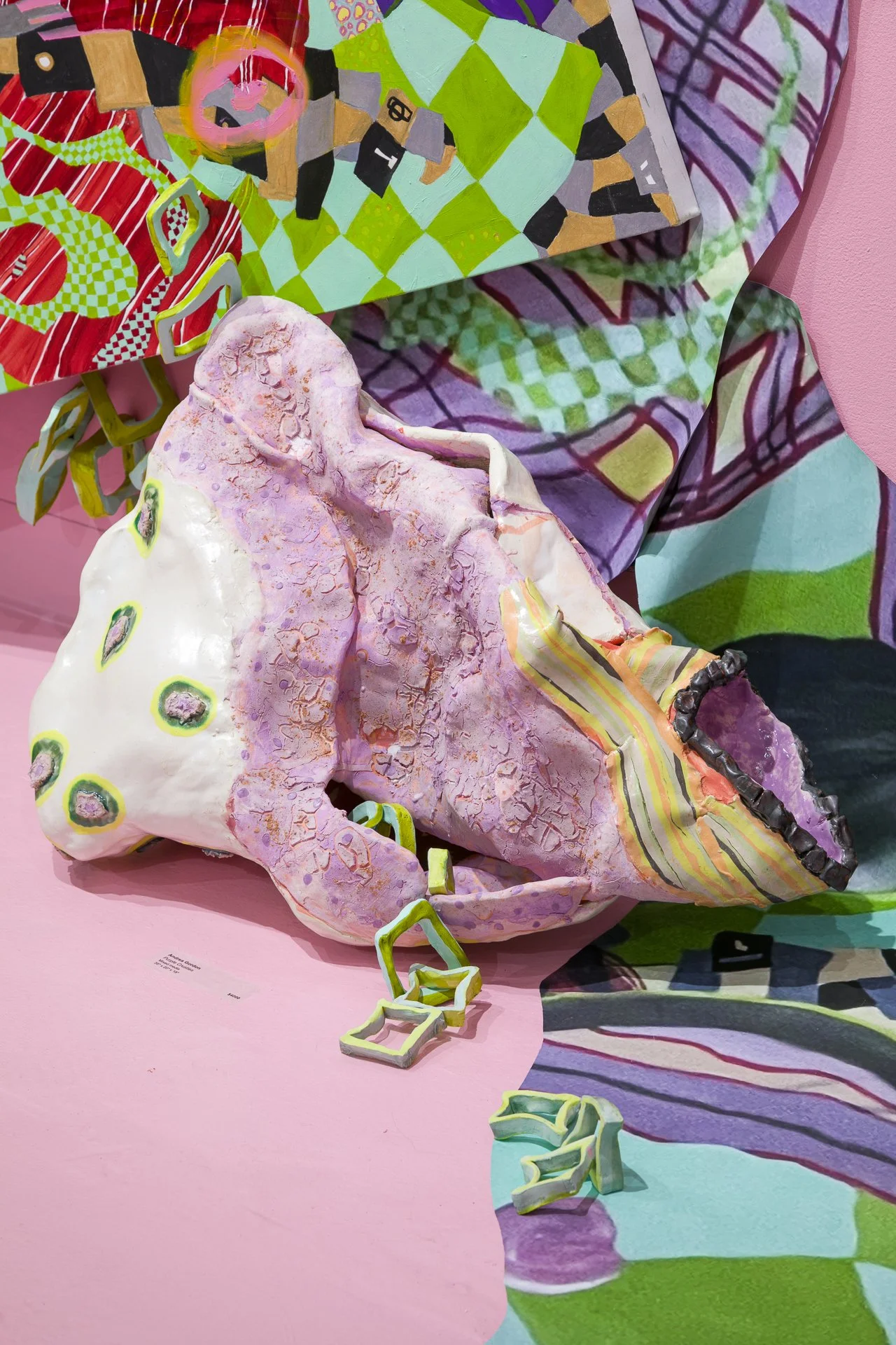 Detail from "Curious Realms" at The Dairy Boulder, 2024/25