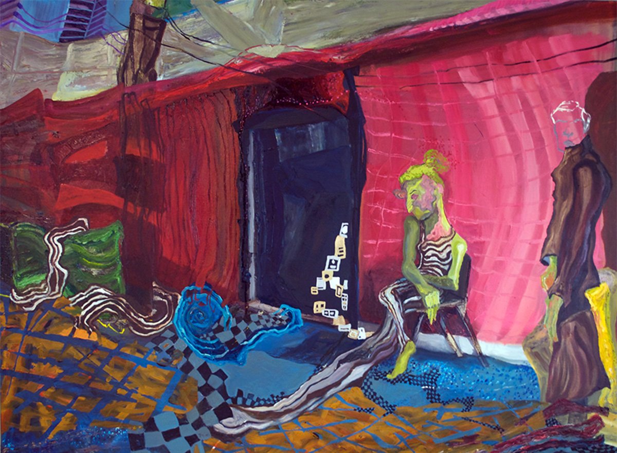 Weird Alley, Oil on canvas 36"x48"