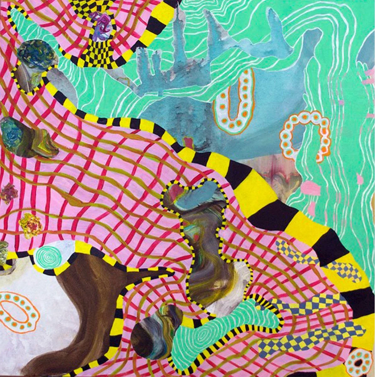 "revisited smaller 2" Acrylic and oil on canvas 30"x30