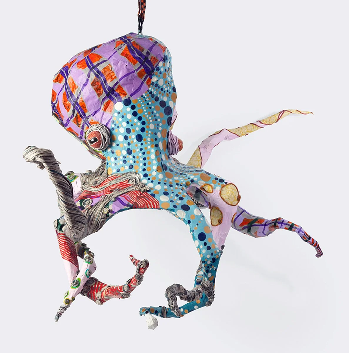 "Ocho"  Papier-mache mixed media, 5'x5'x5'