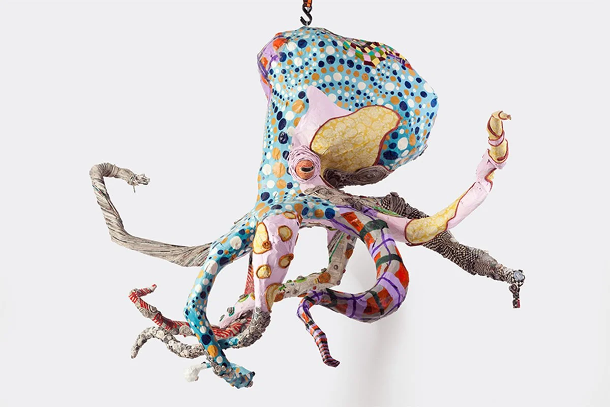 "Ocho" Papier-mache mixed media, 5'x5'x5'