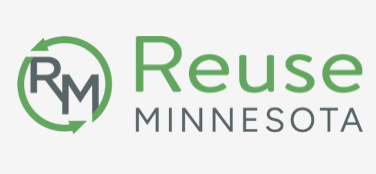 Logo of Reuse Minnesota with a green circular arrow around the initials 'RM' and the words 'Reuse Minnesota'.