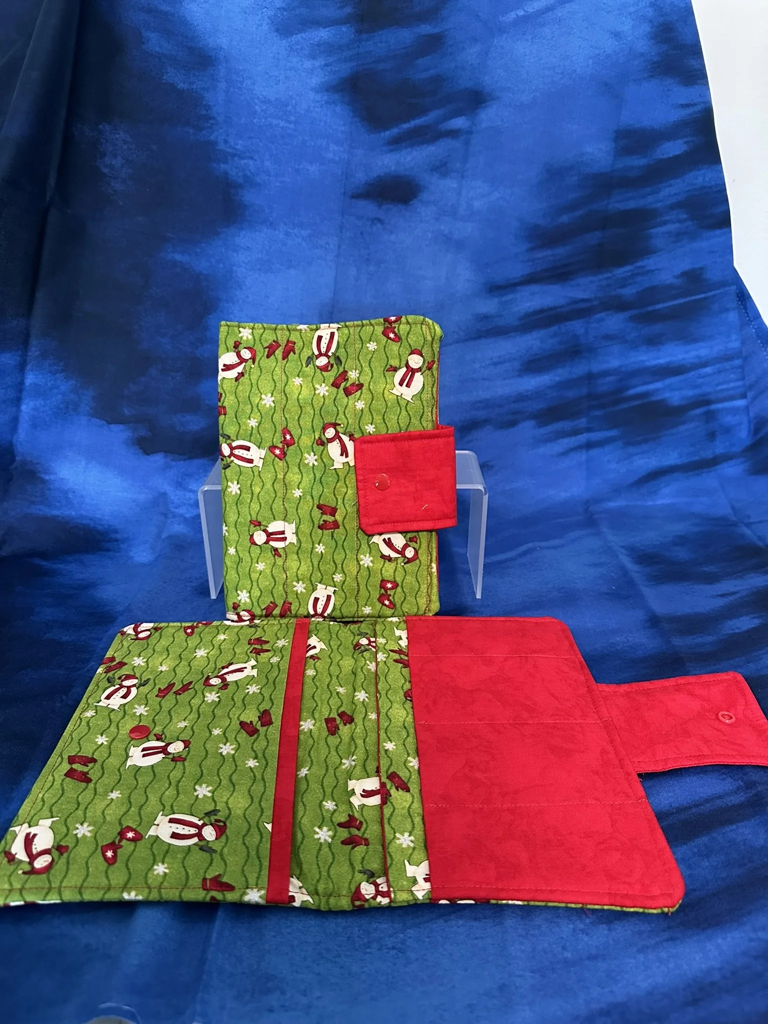 Snowman Charm Fabric Organizer Wallet