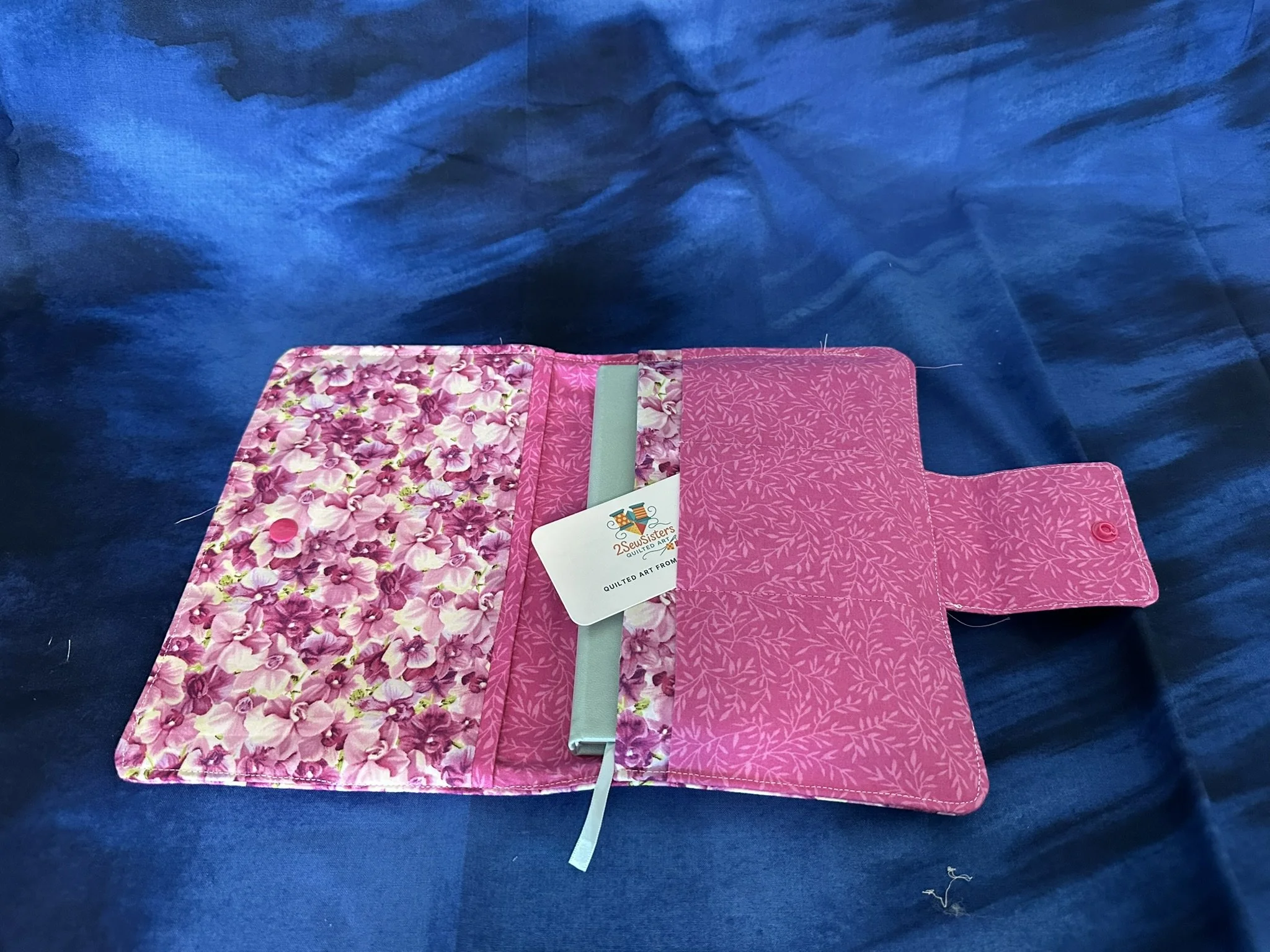 Book and Accessories Organizer 9 x 7 Bright Pink floral 2.JPEG