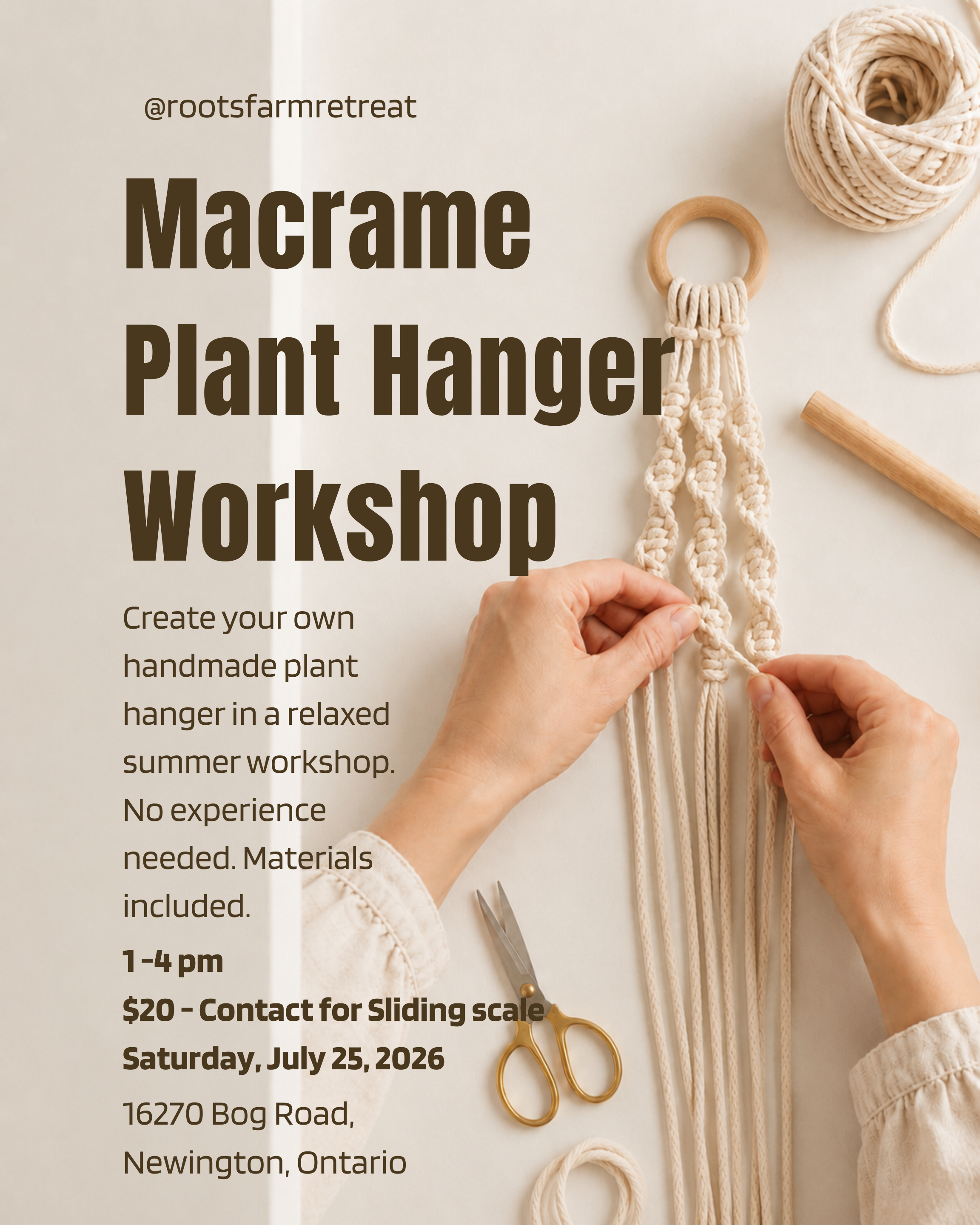 Macrame Plant Hanger Workshop