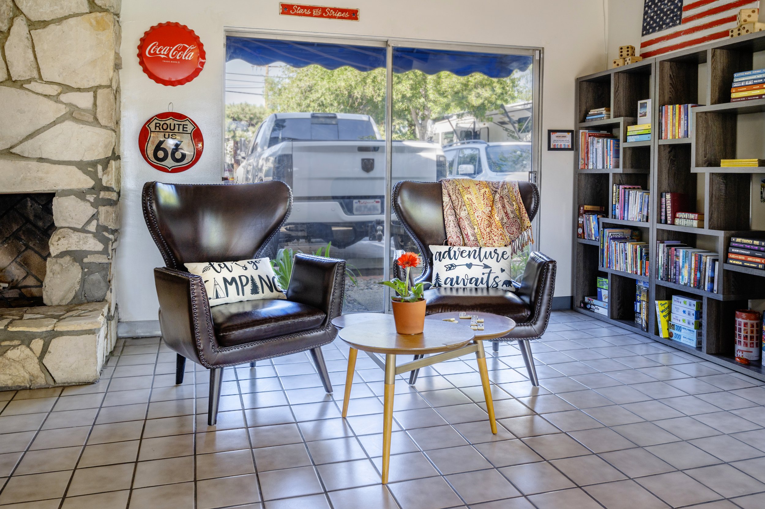 reading nook at walnut rv park