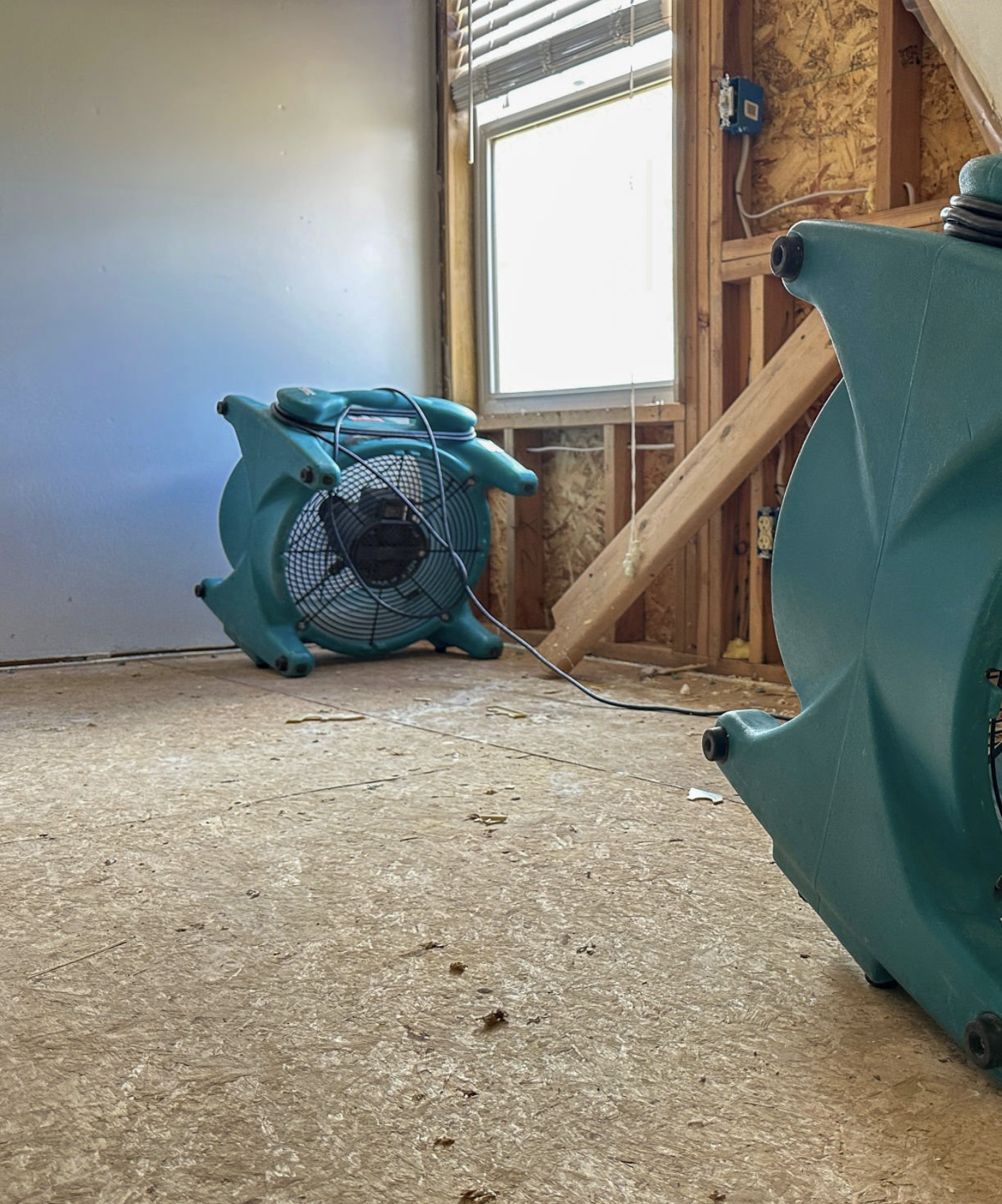 Entfeuchtung auf dem Bau