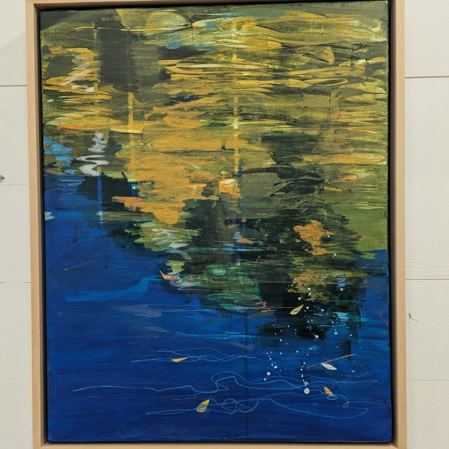 I just finished this next reflection painting from Manito Park. It took me a couple of days to recognize that the colors reflected in the water from October are so different from August. I love that! I hope you enjoy these.