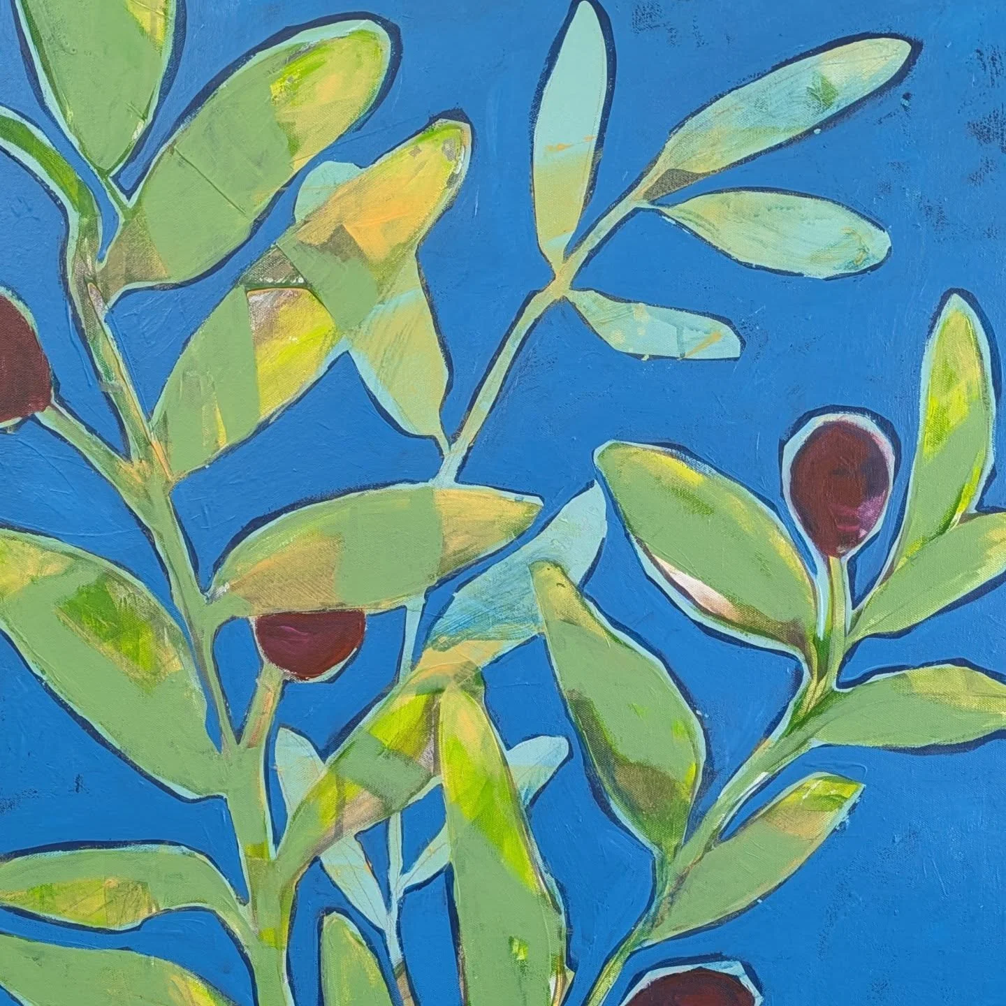 So blue! "Olive Branch".
24"x36"
Acrylic 

#acrylicpainter #olivebranches#veryblue