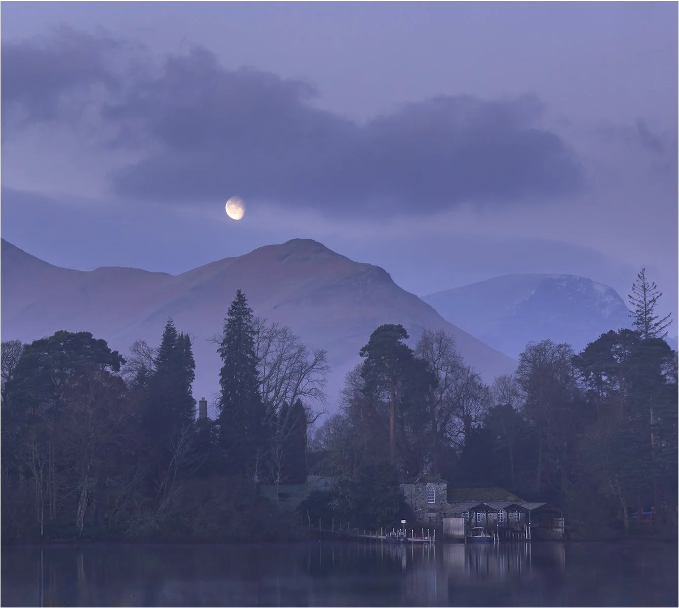 "Moonlight Before Dawn"  Derwentwater Lake District.