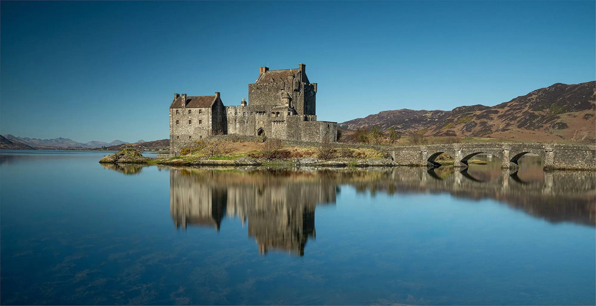 "Reflections of the Stronghold". Eilean Donan Castle. Scotland