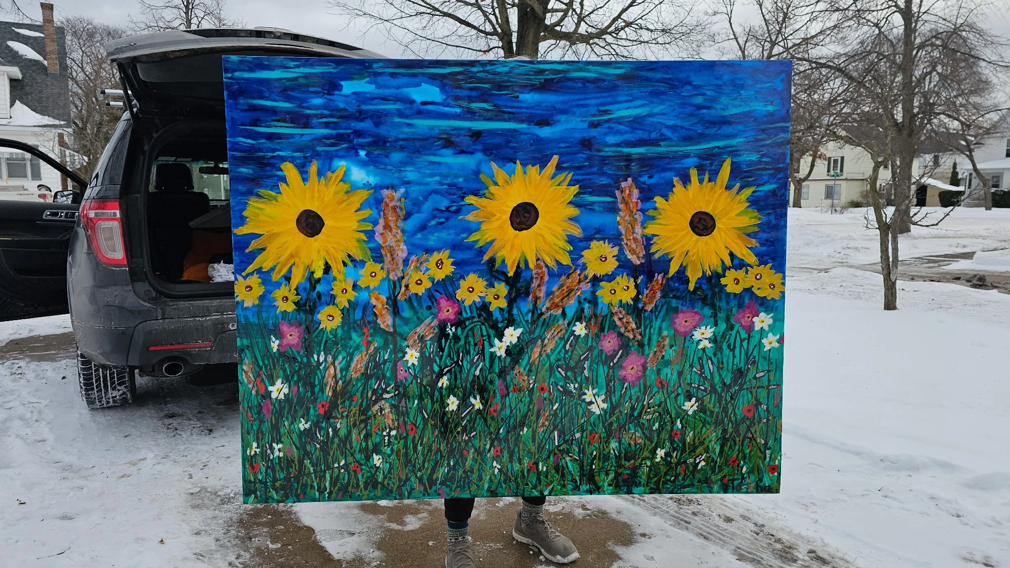 Epoxy Acyrlic on Canvas - Large