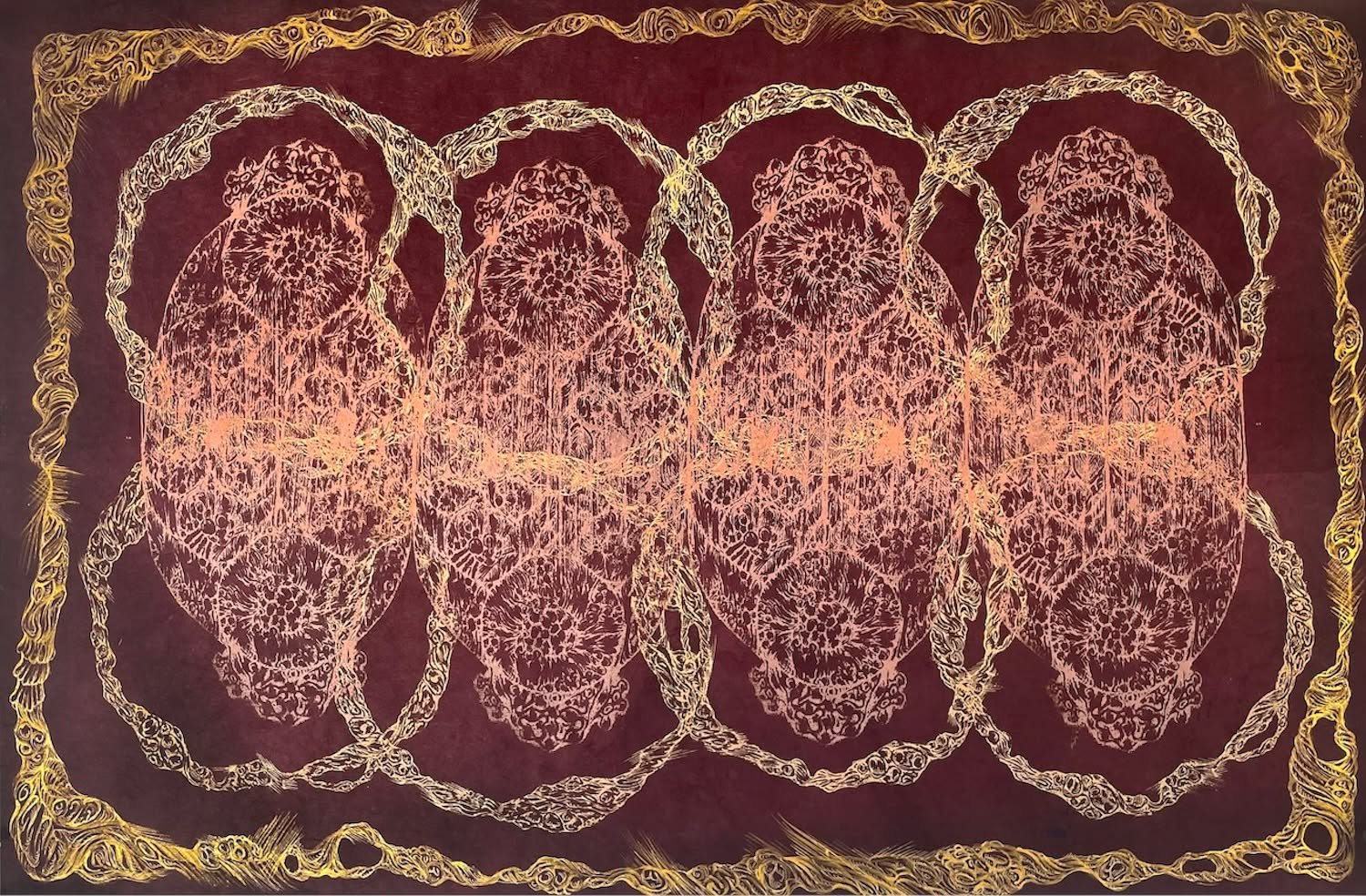 From handmade paper to muslin cloth, there isn&rsquo;t much that Artist Ellen Fritz has not screen printed. 
Ellen previously ventured into mixed media art and MSD Studio and Gallery is proud to feature many of those prints.

@geckoe 

#artstudio #ar