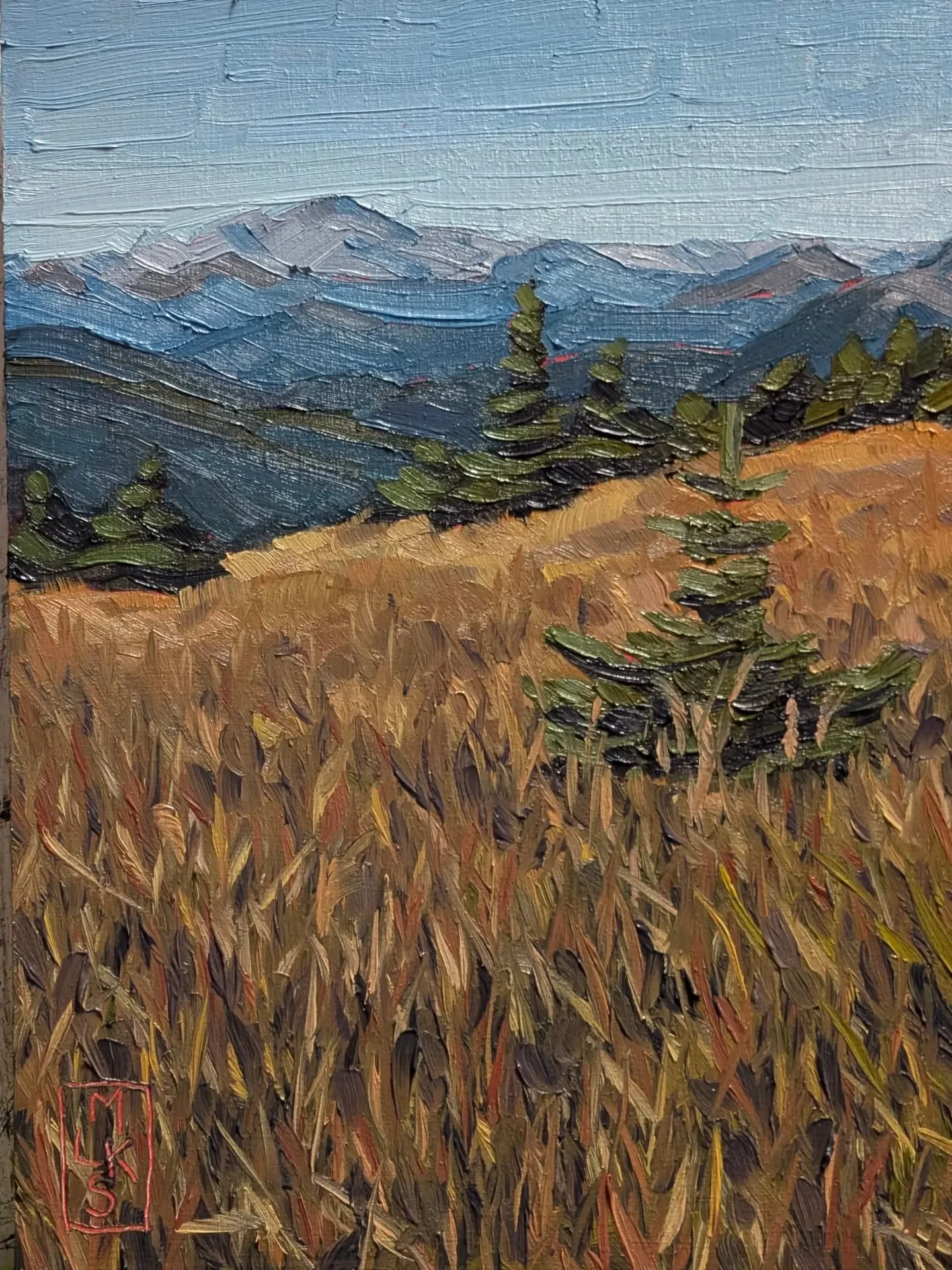 A new 8"x6" oil painting completed a couple of days ago. A view looking northward-ish from the Morfee ridgeline towards what I think is Macoun mountain but I really don't know. A beautiful view though.
.
Canadian Artist | North Central Brit