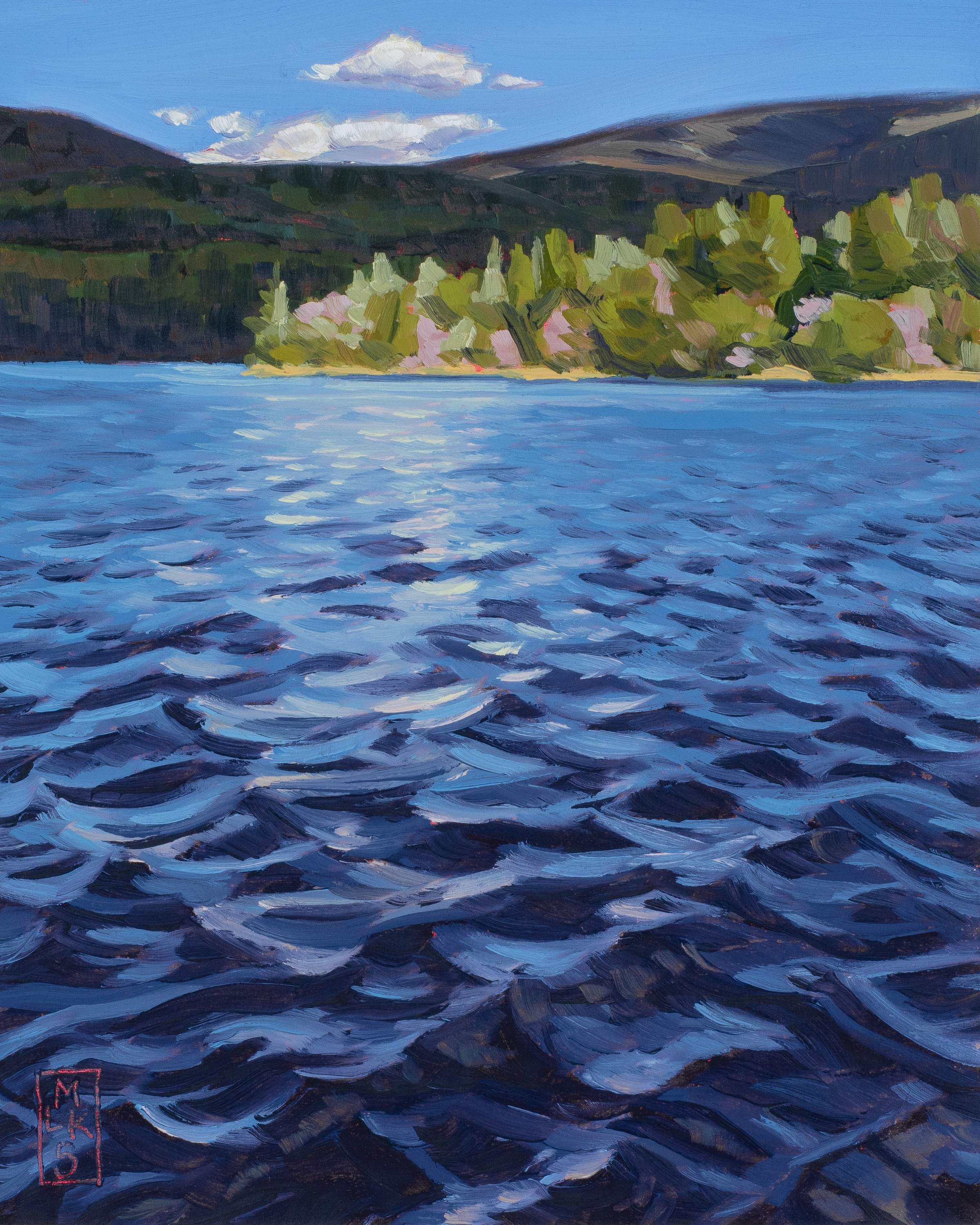 Windy evening at Heather Lake
10"x8"x1.5" oil on canvas
$180 CAD plus applicable 
taxes and shipping