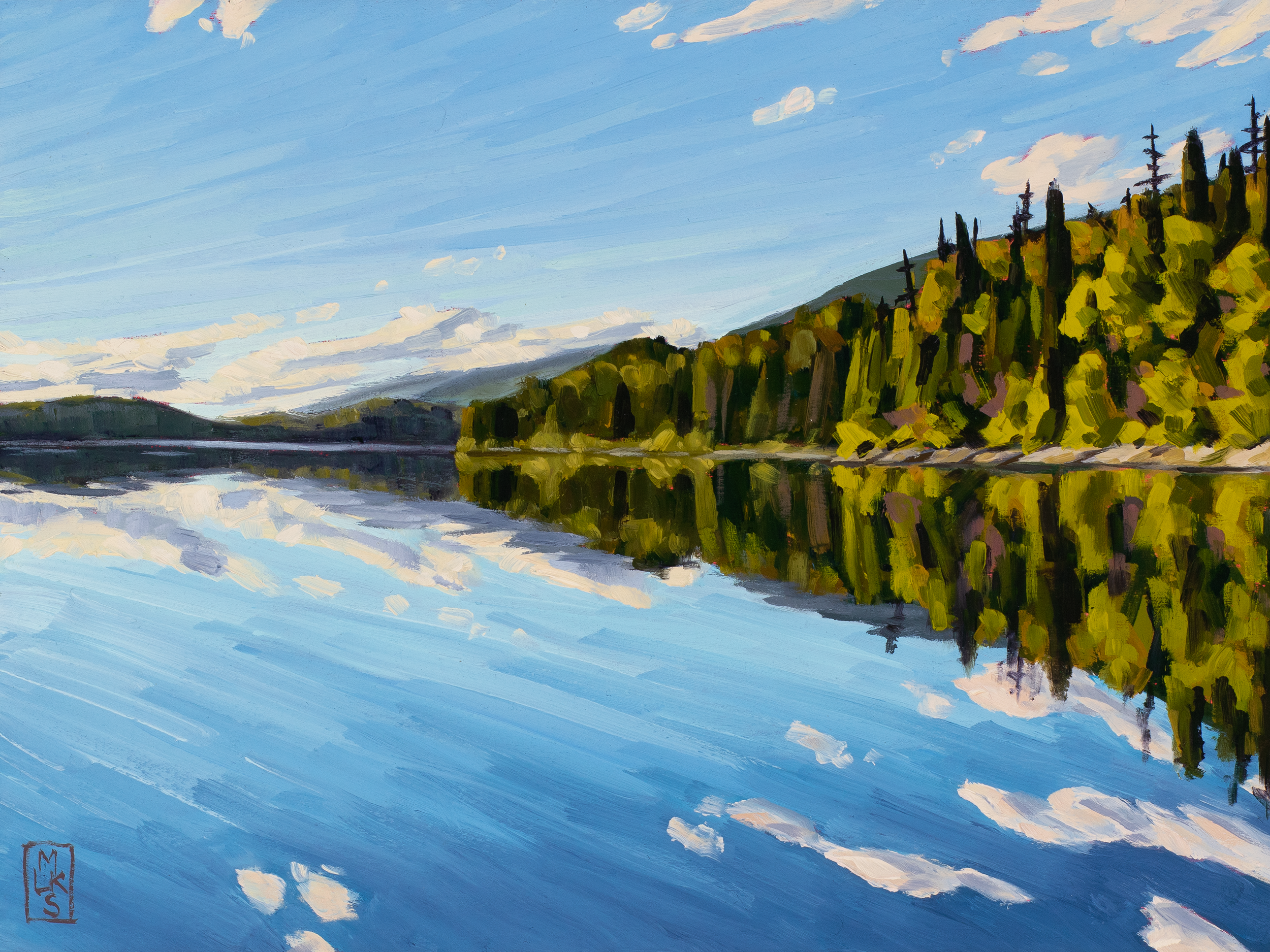 Heather Lake No 1
9"x12"x1.5" oil on canvas
$215 CAD plus applicable 
taxes and shipping