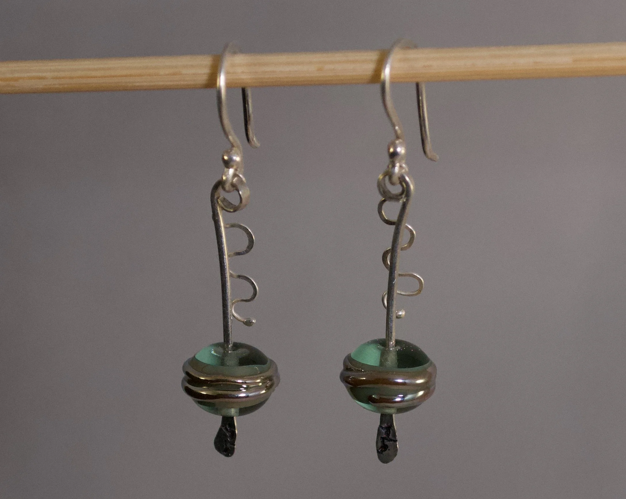 Lampwork Glass Drop Earrings