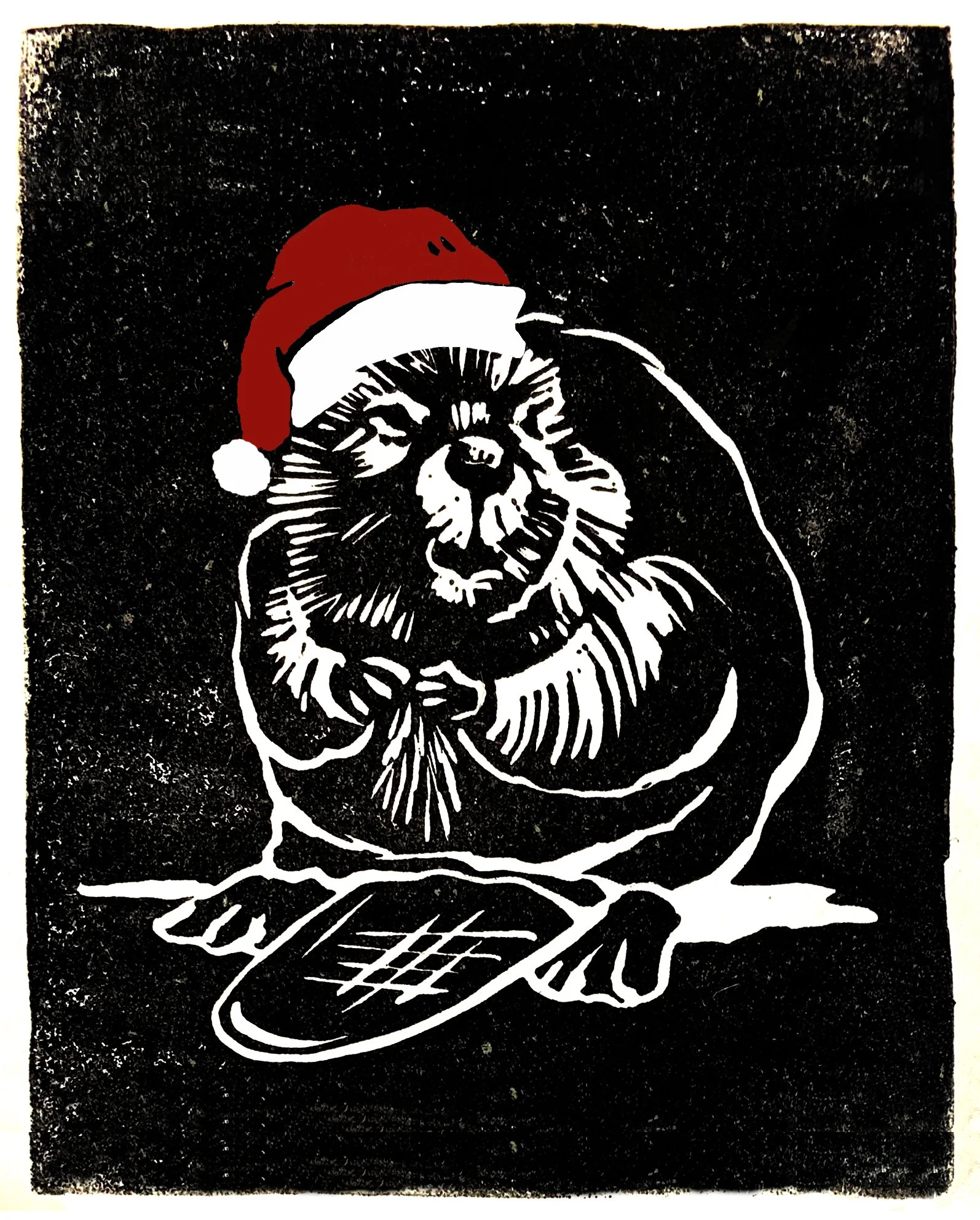 Christmas Beaver Gift Tag