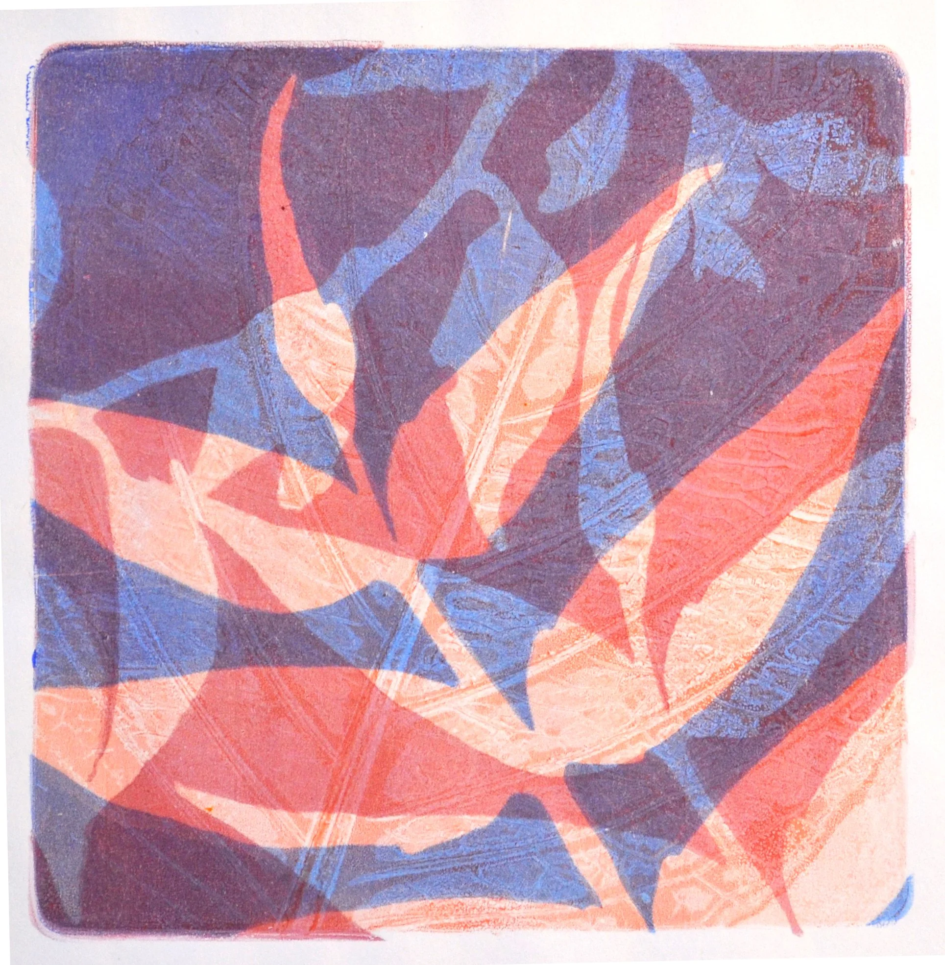 Bold Leaves Gel Print