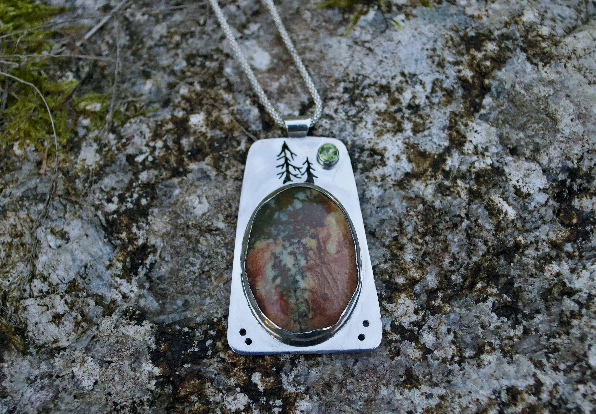 Picture Jasper Tree Pendant