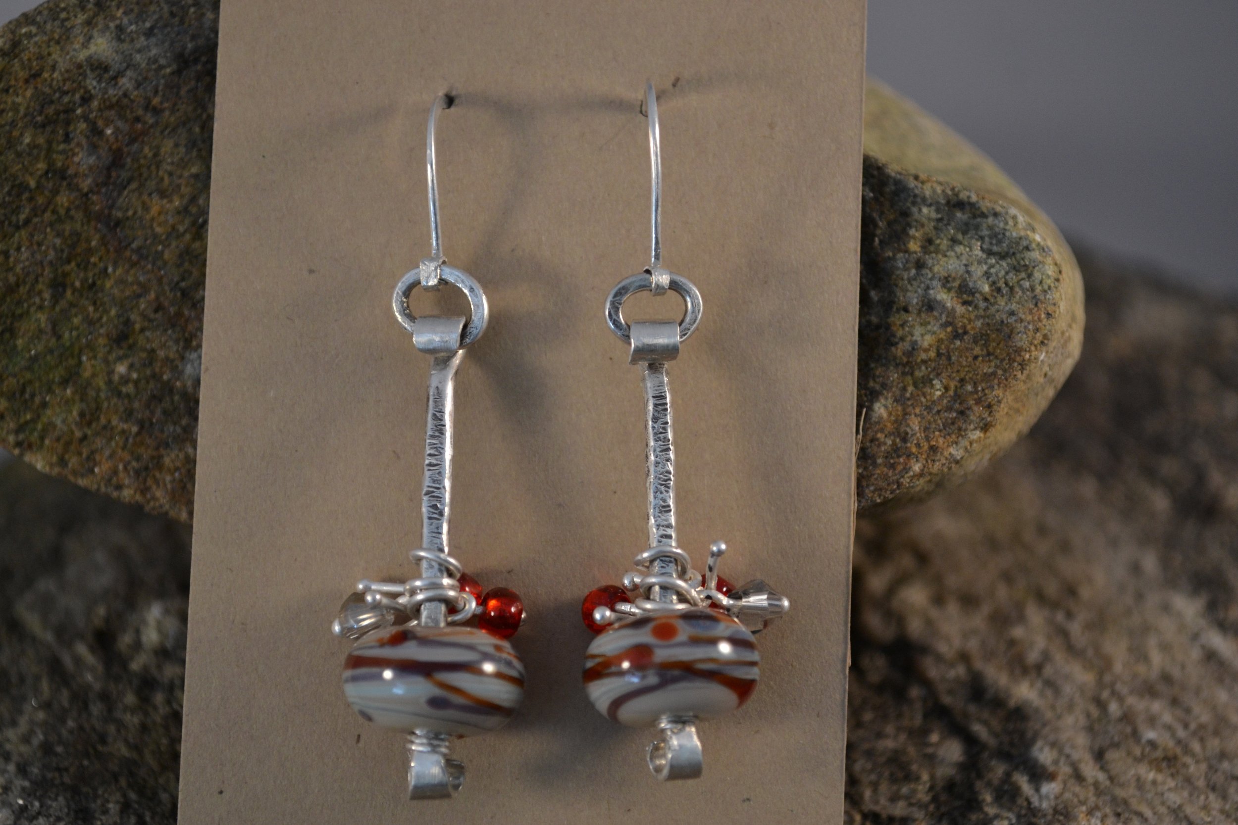 Dangling Candy Lampwork Earrings