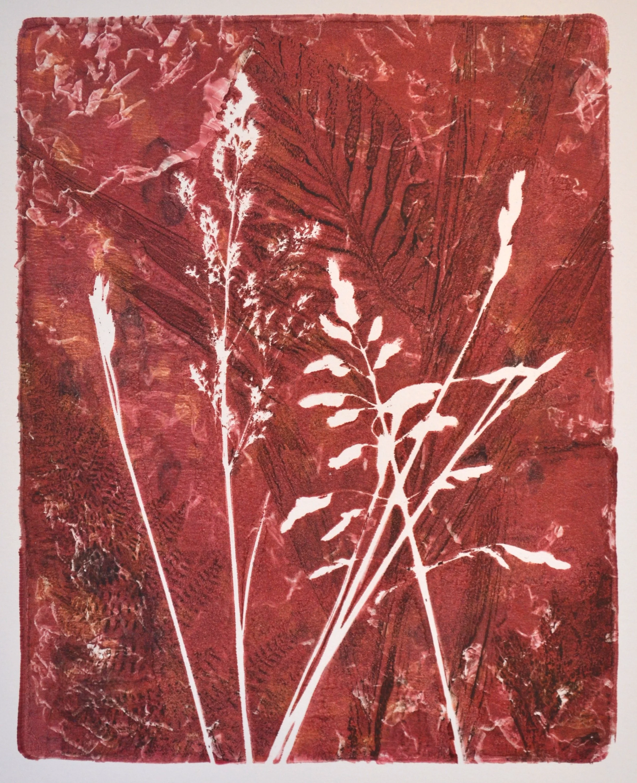 "Fall Meadow" Gel Print