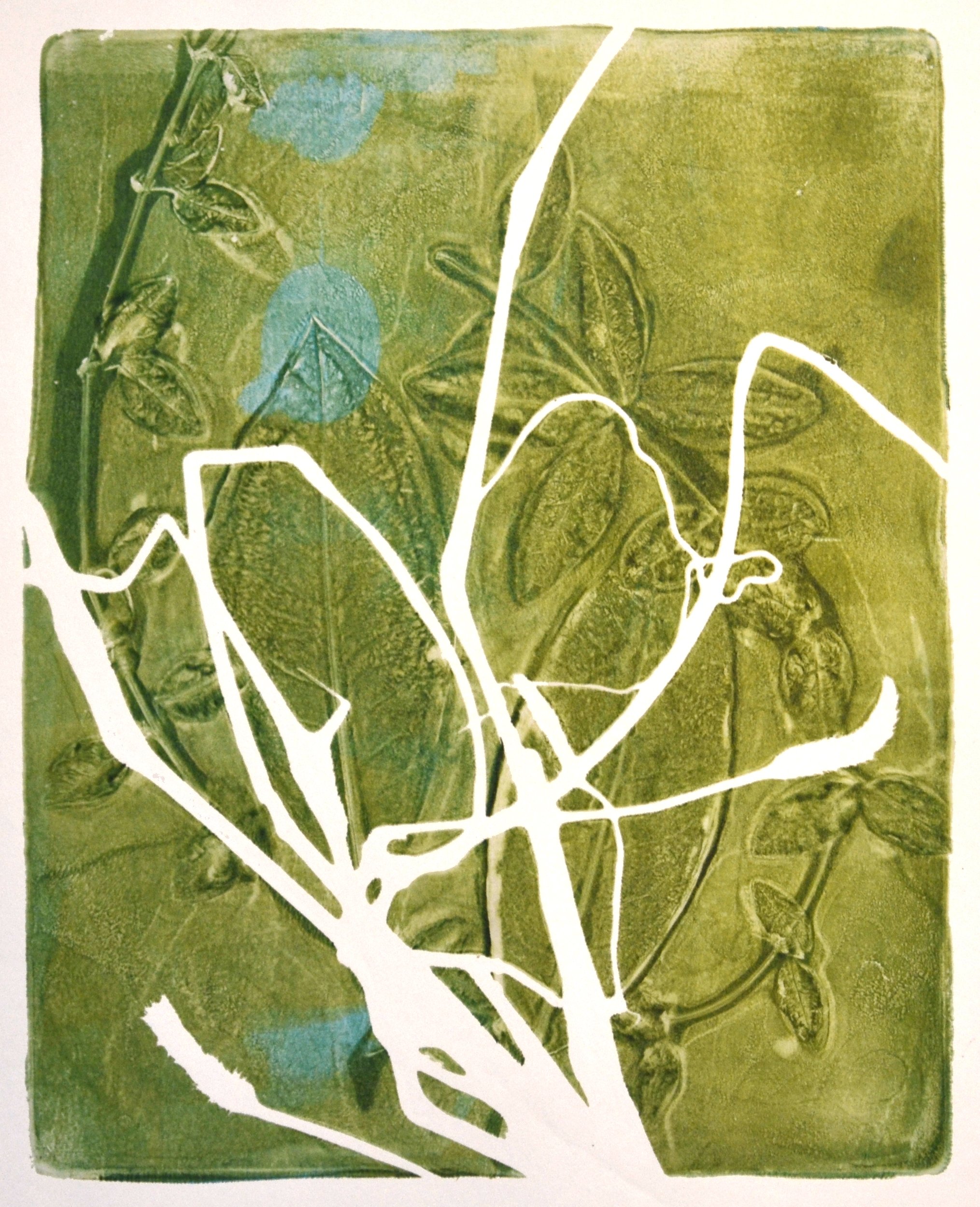 "Crazy Grass" Gel Print