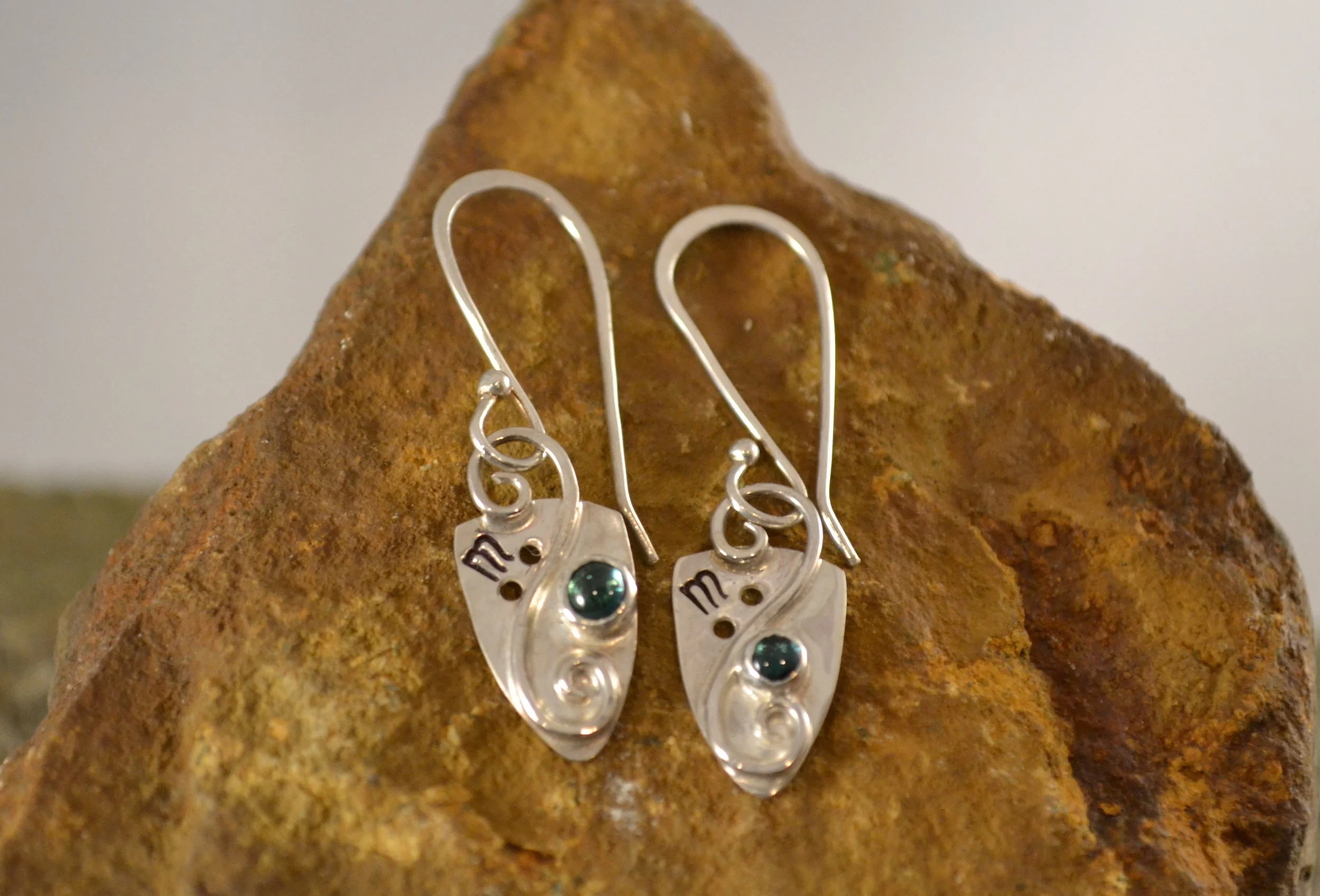 Silver Shield Earrings