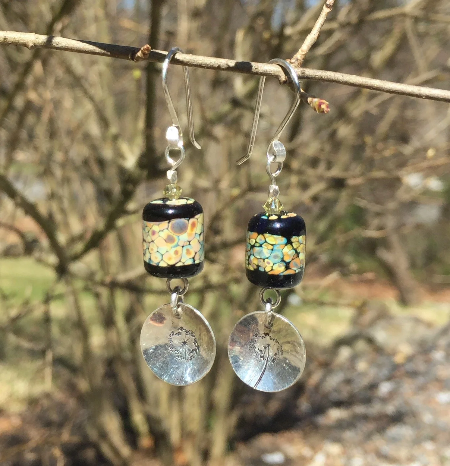Chinese Lampwork Lantern Earrings