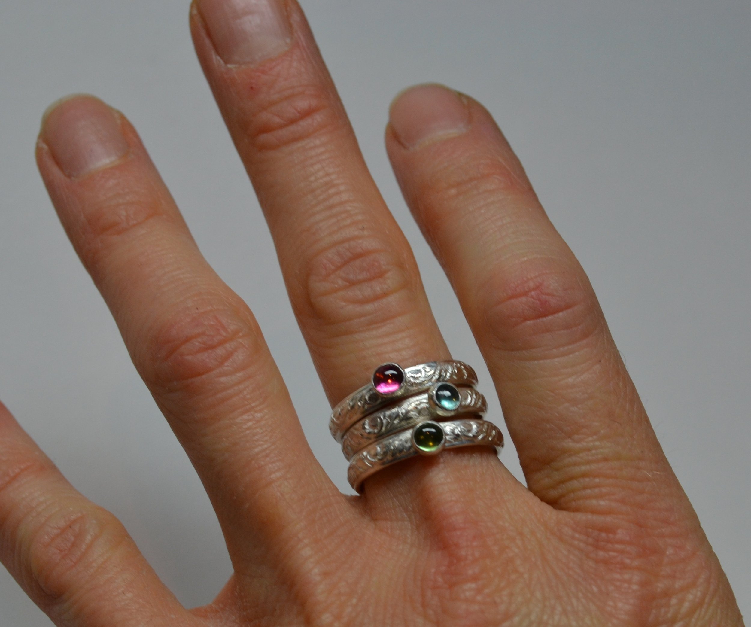 Simple Sterling Stacking Rings