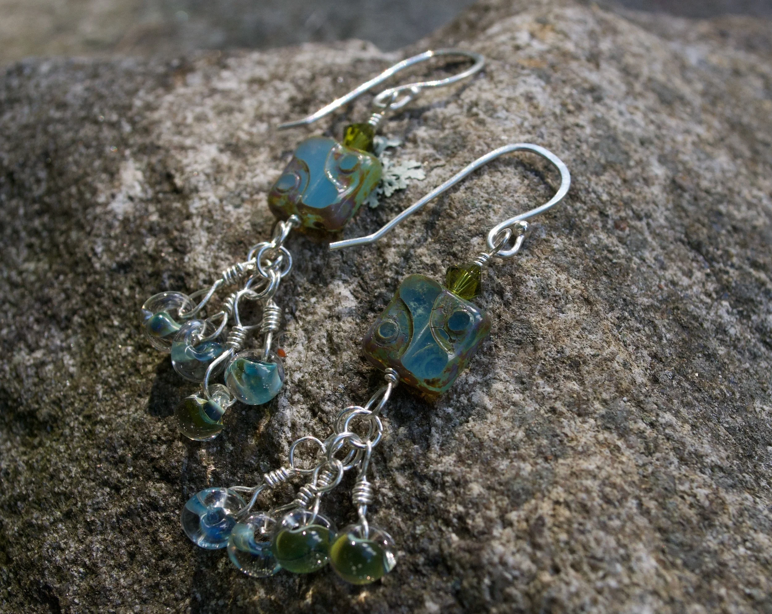 Square Droplet Earrings