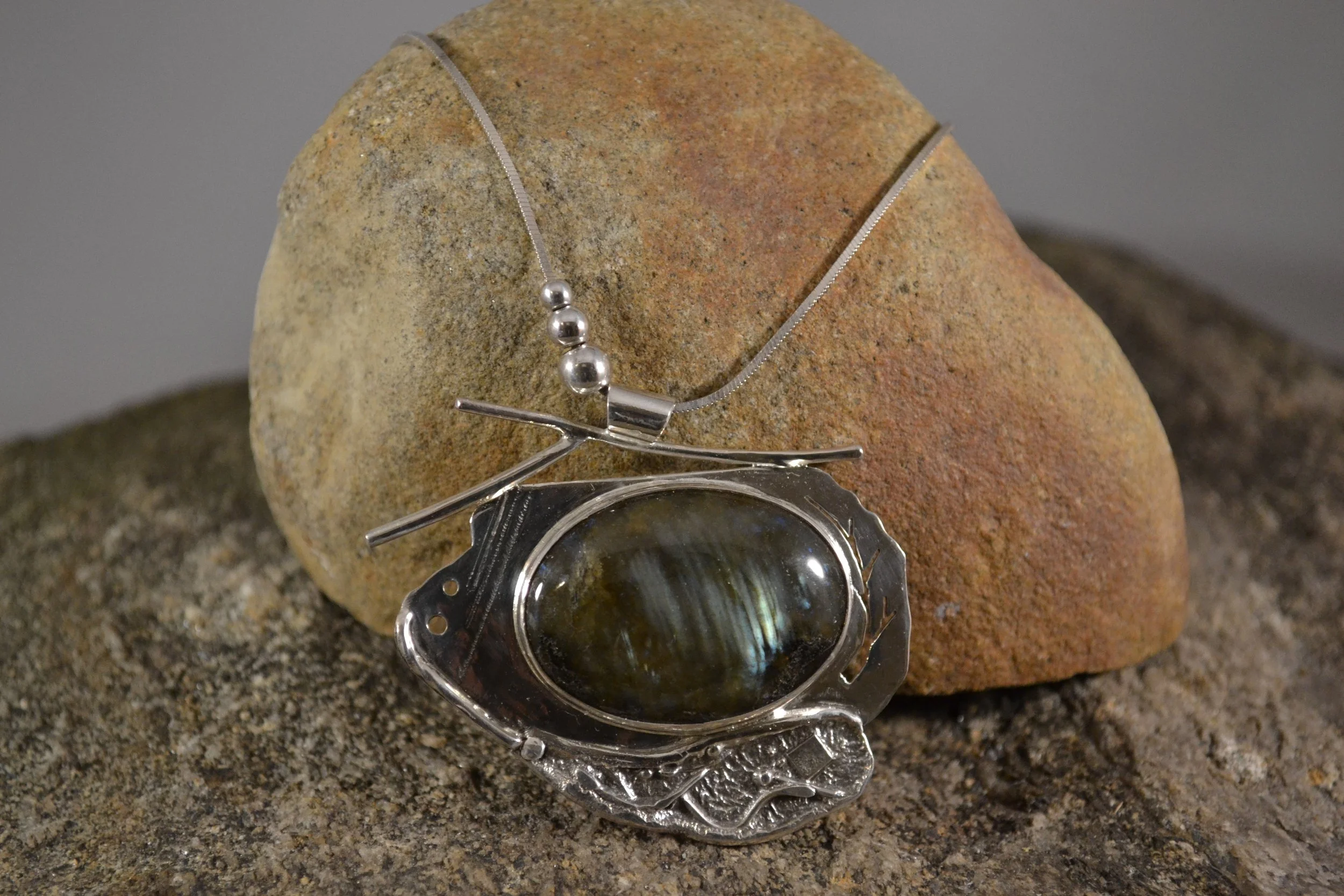 Labradorite and Sterling Pendant